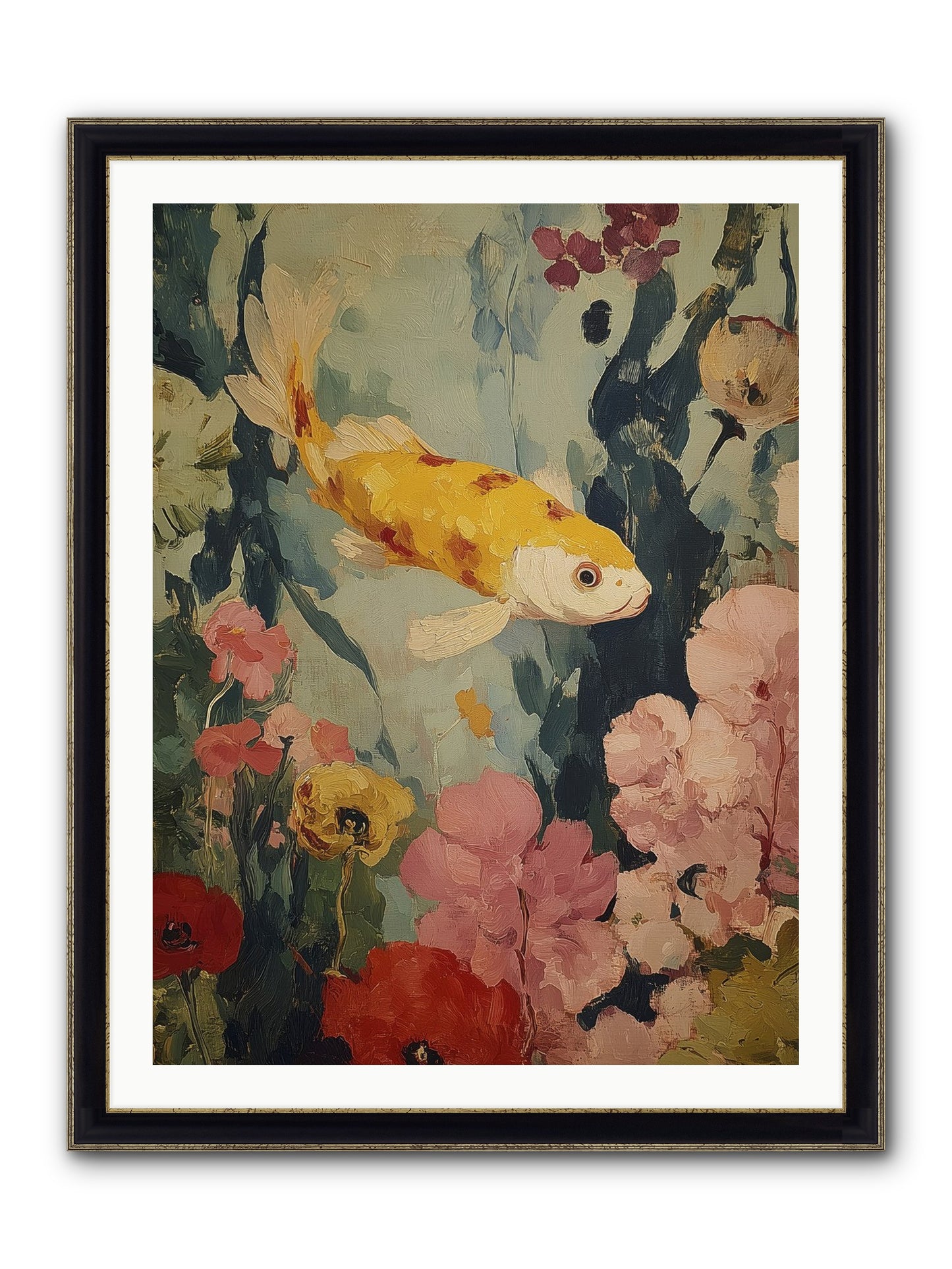 Golden Hour Light Framed Print - Black & Gold 30x40