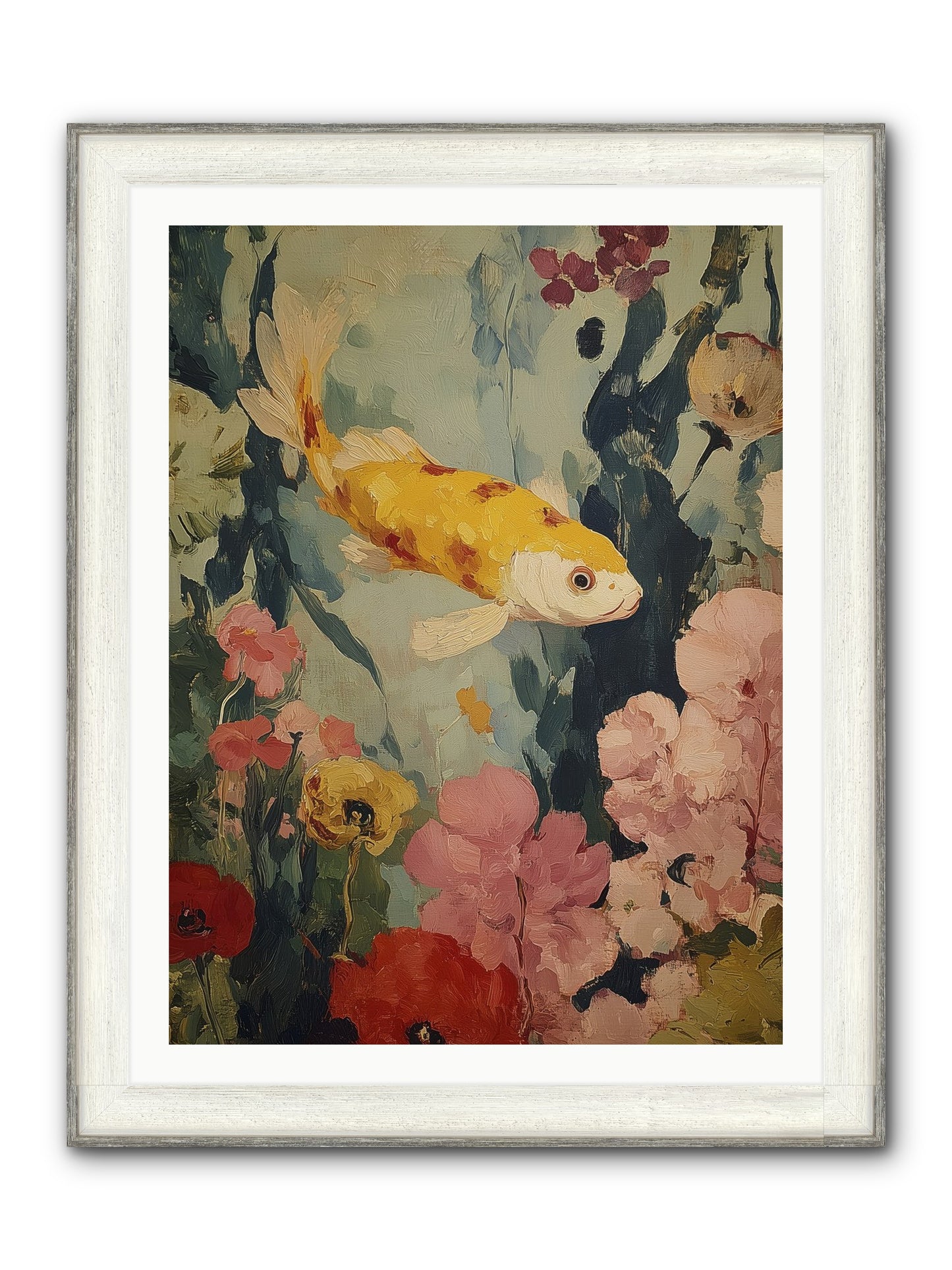 Golden Hour Light Framed Print - Driftwood White 30x40