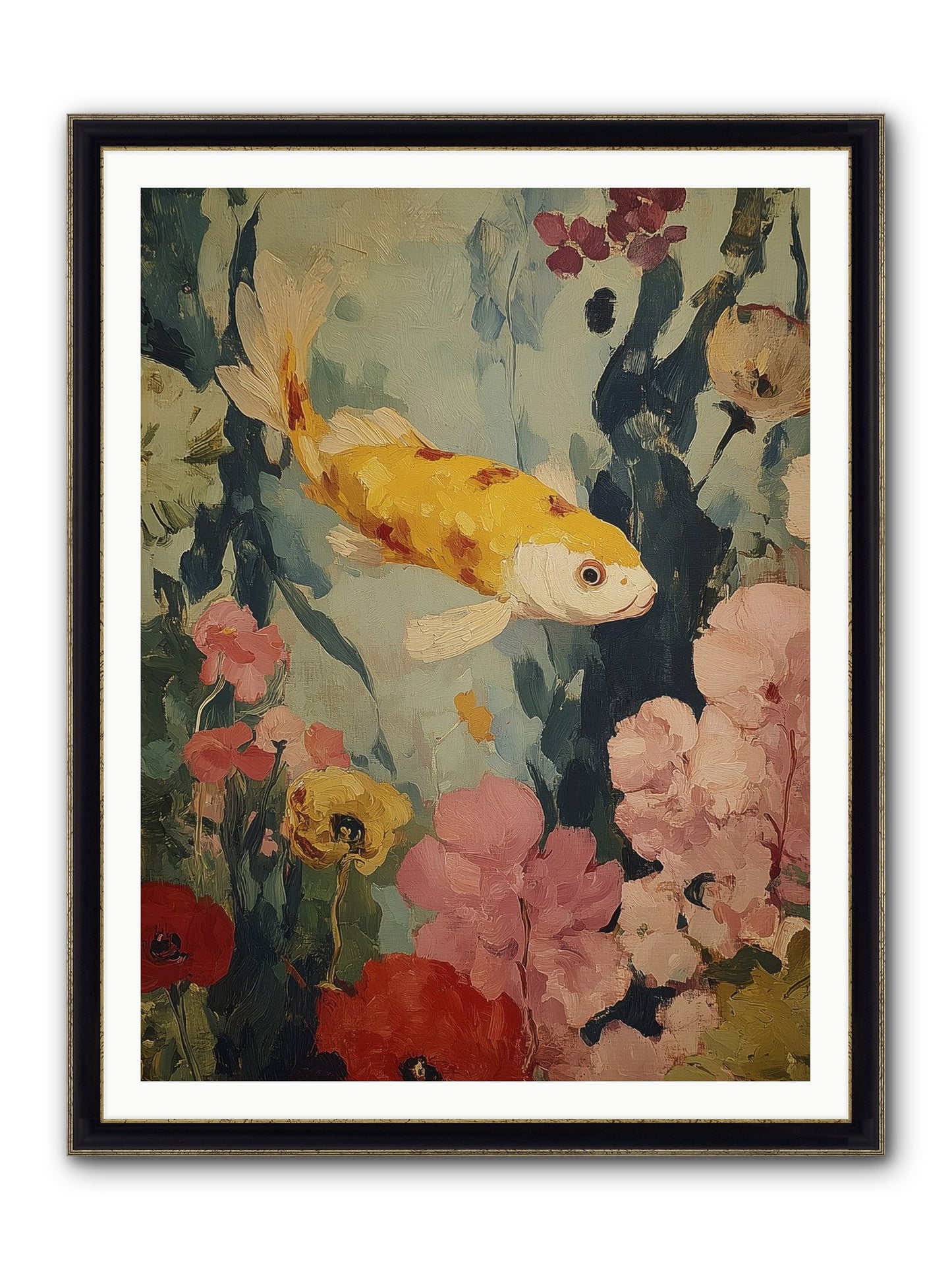 Golden Hour Light Framed Print - Black & Gold 36x48