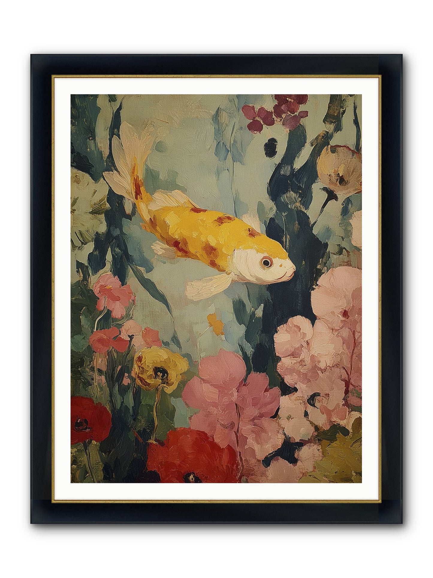 Golden Hour Light Framed Print - Wide Black w/Gold 36x48