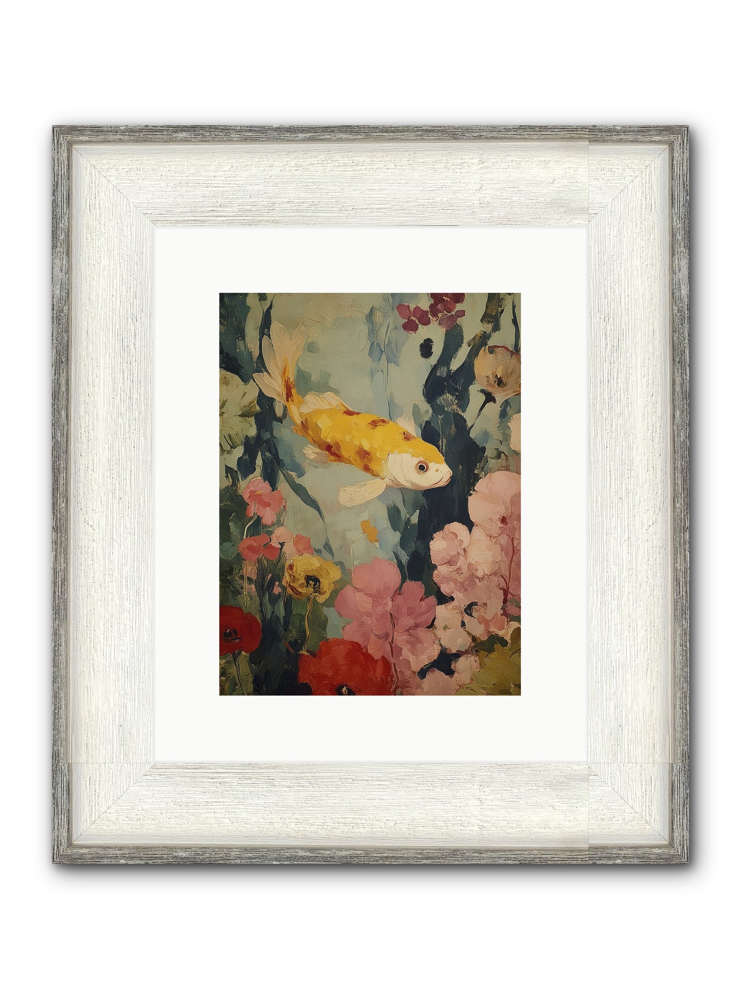 Golden Hour Light Framed Print - Driftwood White 9x12