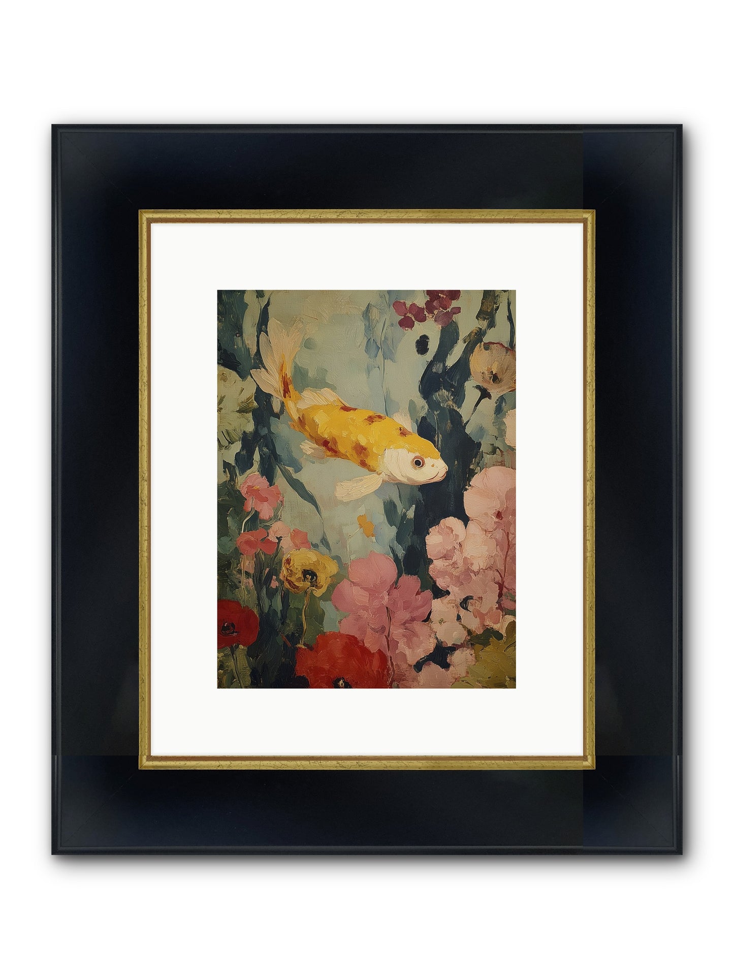 Golden Hour Light Framed Print - Wide Black w/Gold 9x12