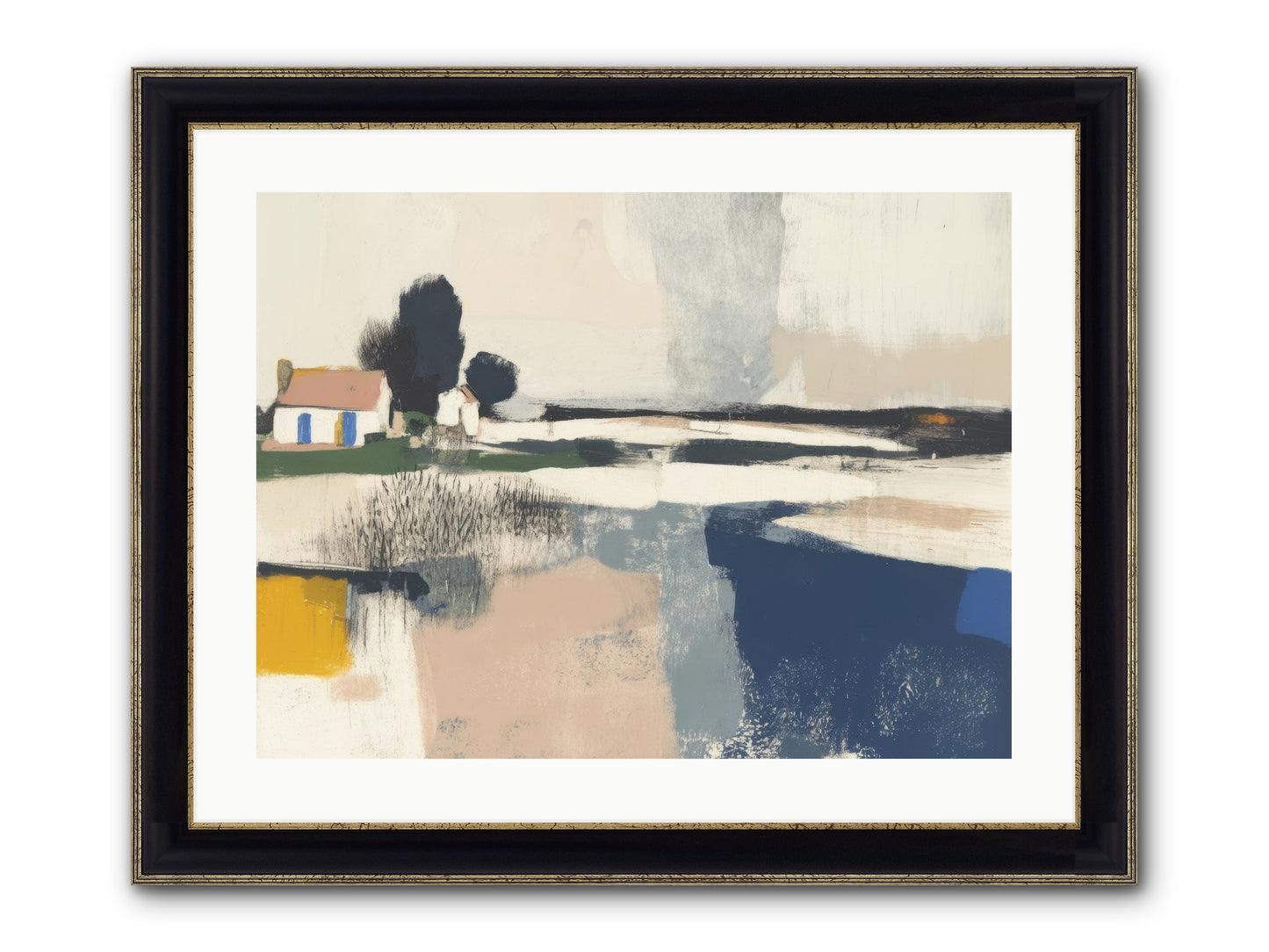 Golden Hour Magic Framed Print - Black & Gold 24x18