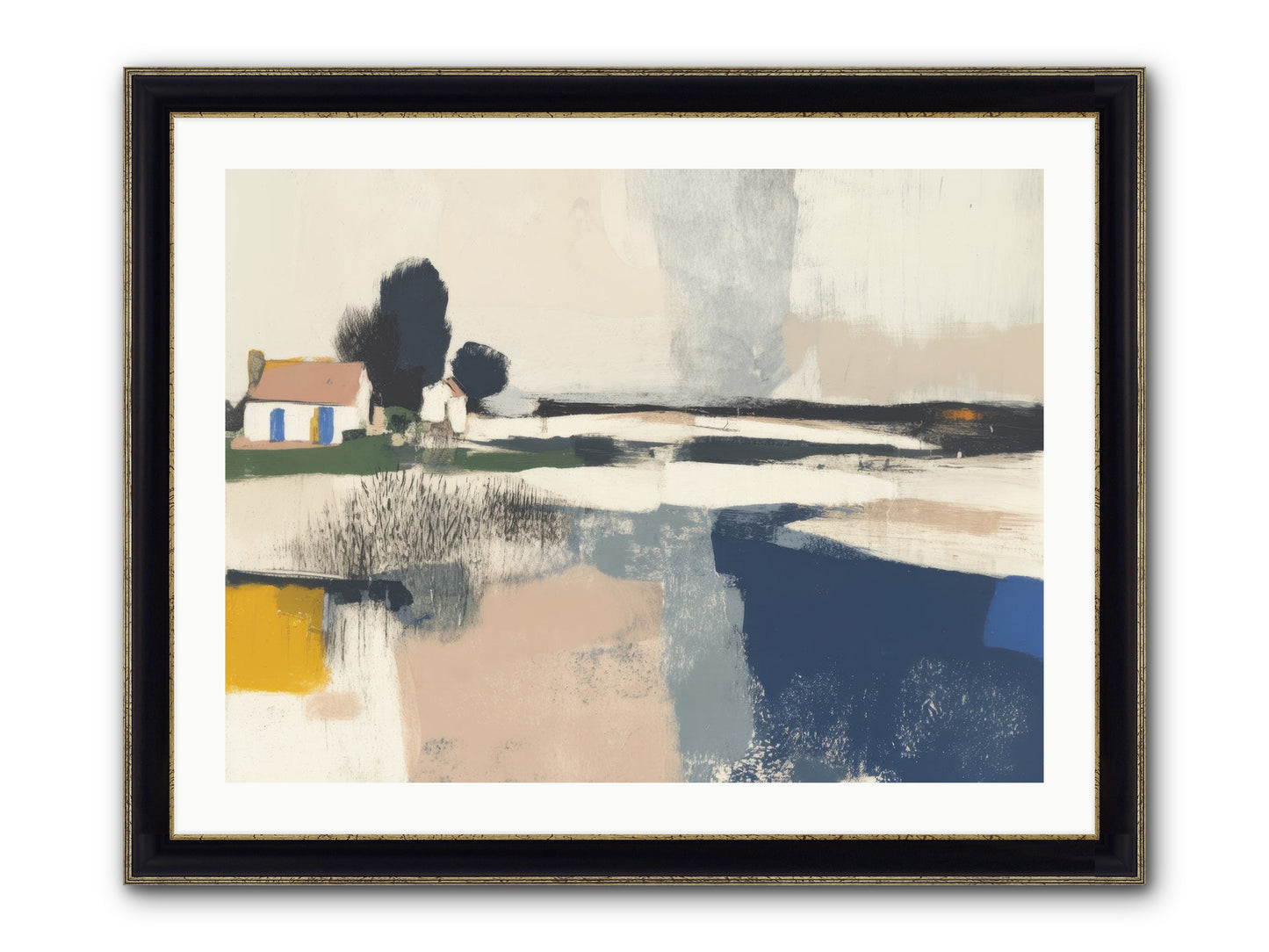 Golden Hour Magic Framed Print - Black & Gold 32x24