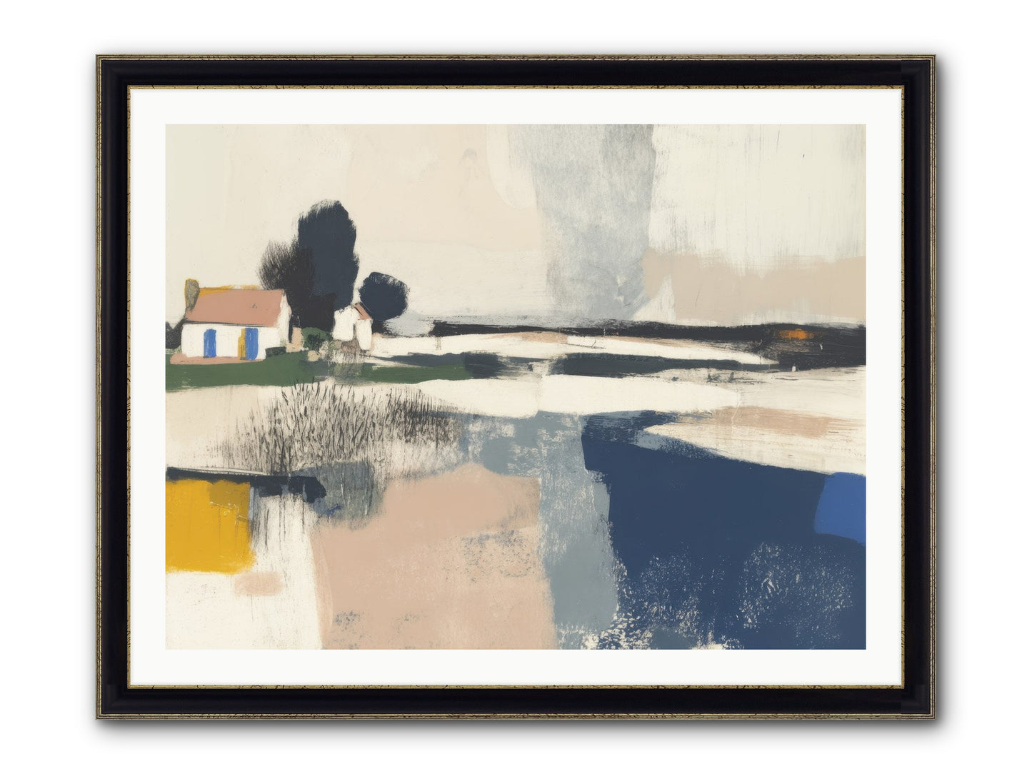 Golden Hour Magic Framed Print - Black & Gold 40x30