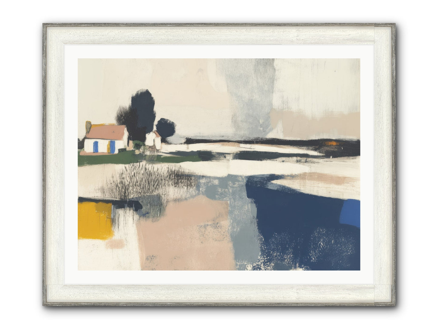 Golden Hour Magic Framed Print - Driftwood White 40x30