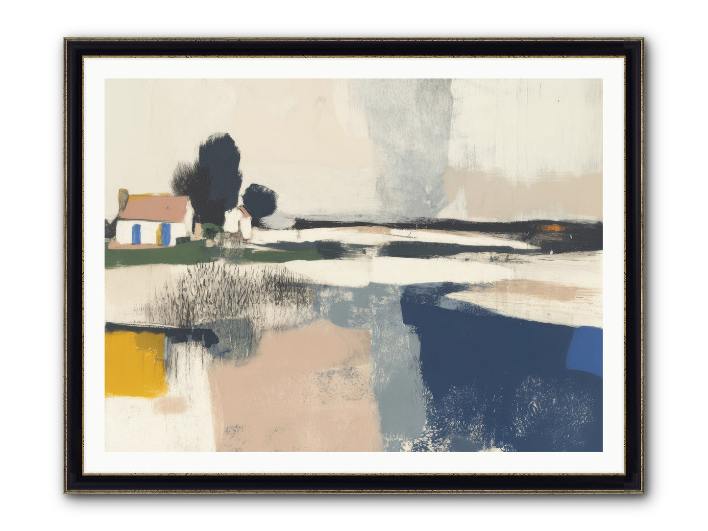 Golden Hour Magic Framed Print - Black & Gold 48x36