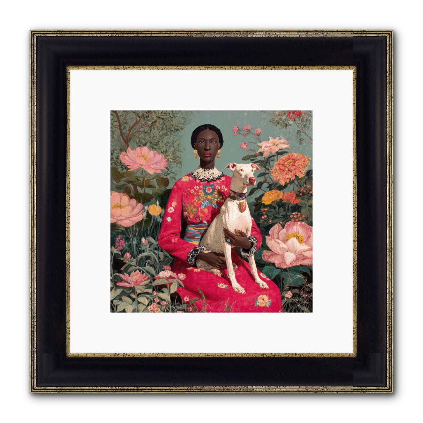 Golden Hour Story Framed Print - Black & Gold 10x10