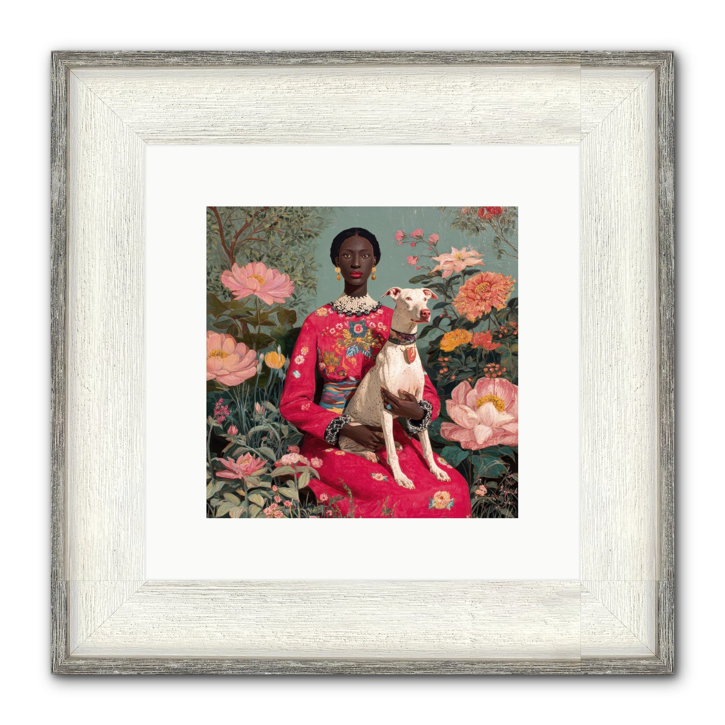 Golden Hour Story Framed Print - Driftwood White 10x10