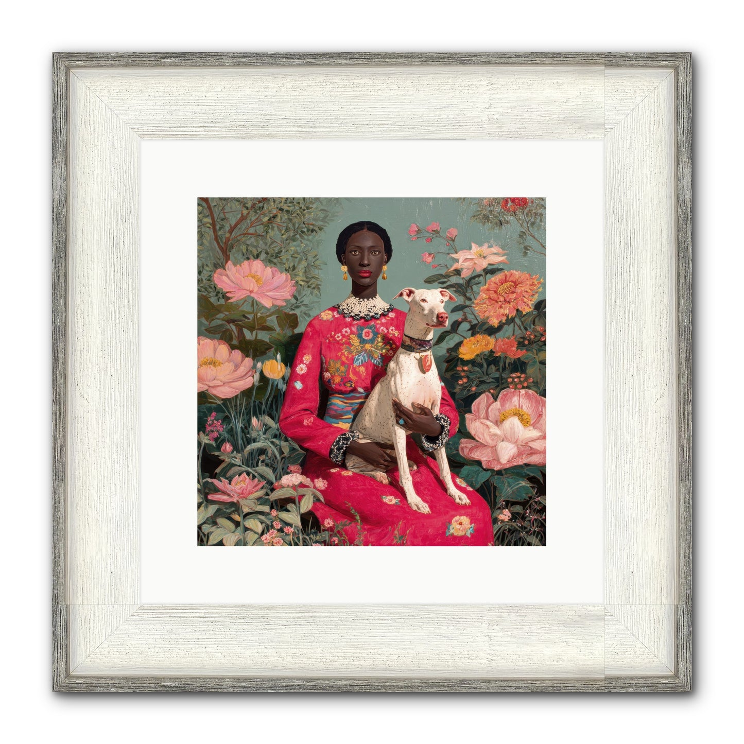 Golden Hour Story Framed Print - Driftwood White 12x12