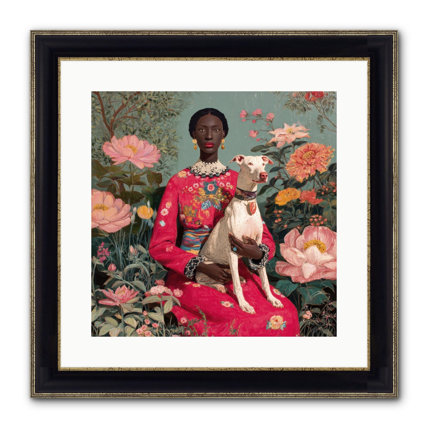Golden Hour Story Framed Print - Black & Gold 16x16