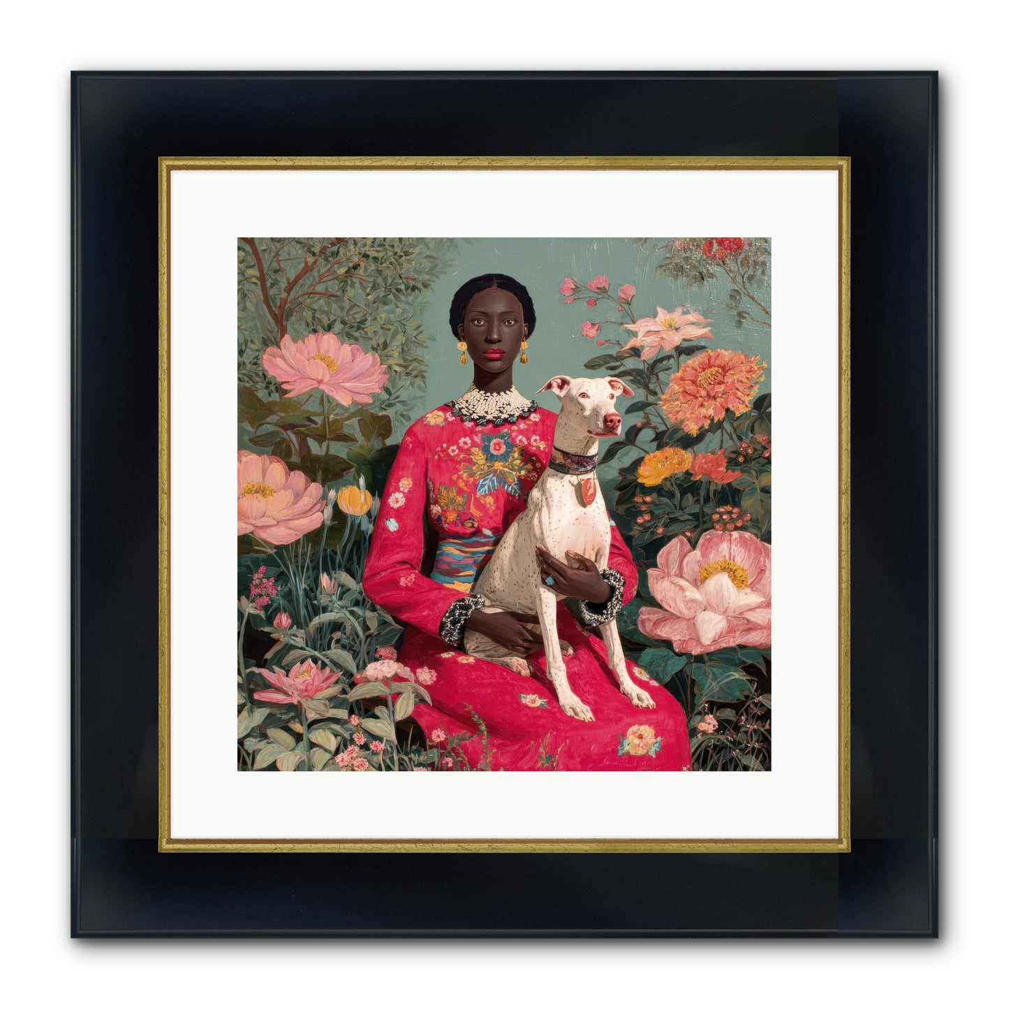 Golden Hour Story Framed Print - Wide Black w/Gold 16x16