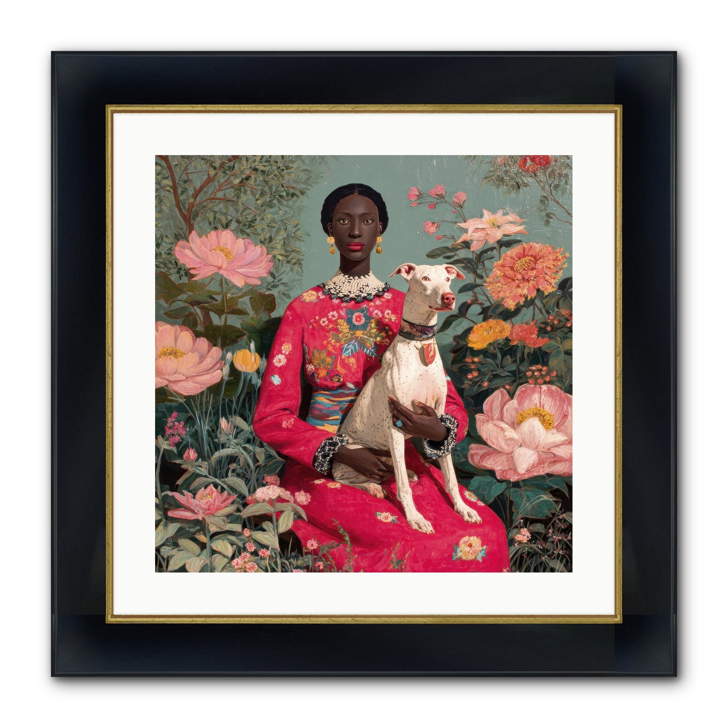 Golden Hour Story Framed Print - Wide Black w/Gold 20x20