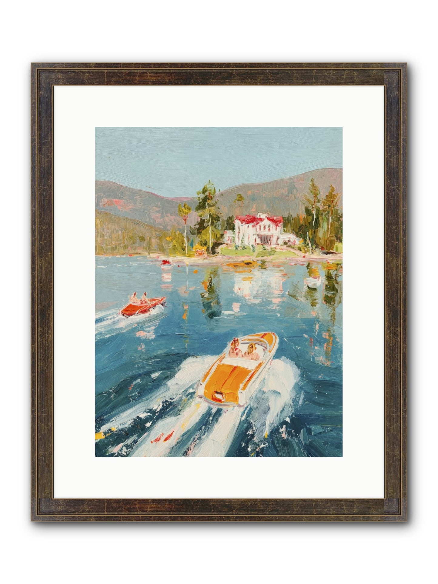 Golden Reflection Framed Print - Slimwoods Black/Gold 12x16
