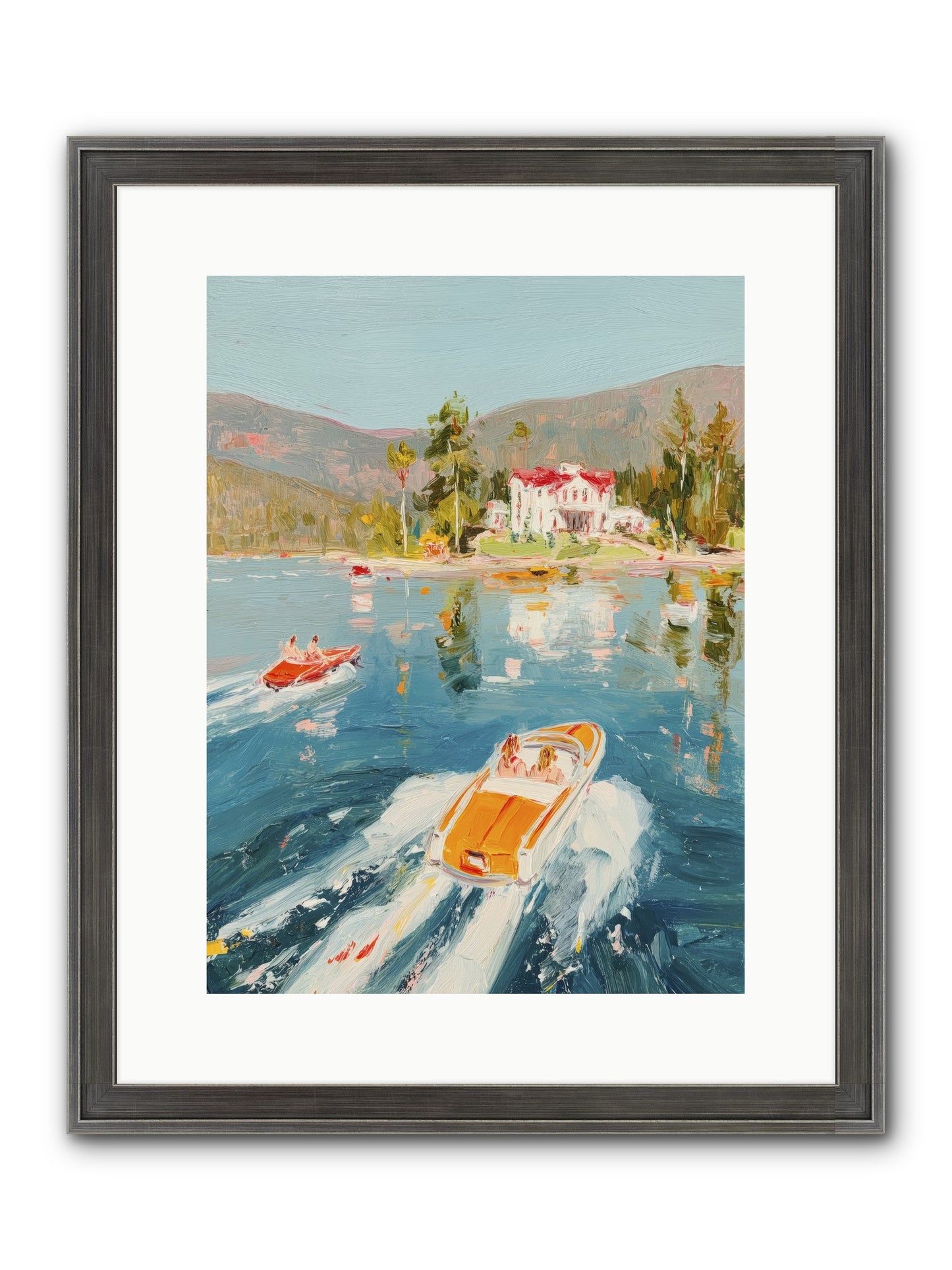Golden Reflection Framed Print - Slimwoods Black/Silver 12x16