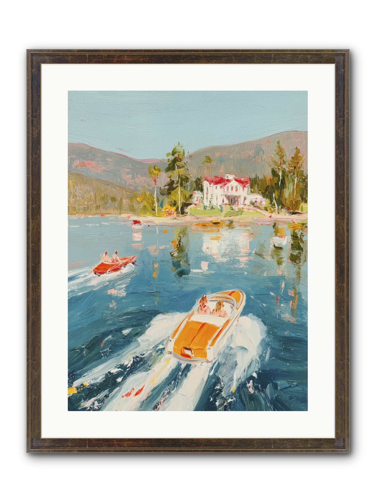 Golden Reflection Framed Print - Slimwoods Black/Gold 18x24