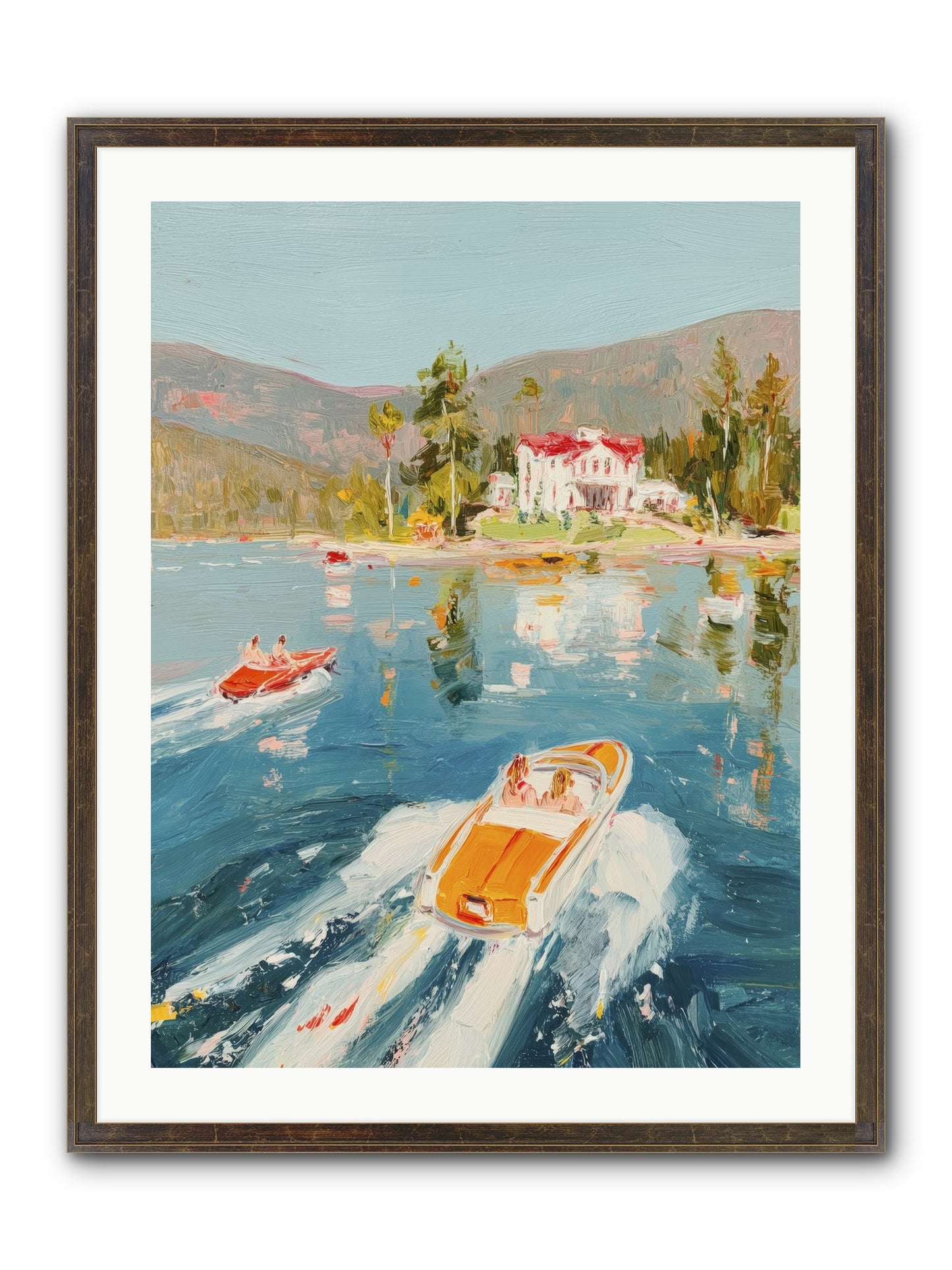 Golden Reflection Framed Print - Slimwoods Black/Gold 24x32