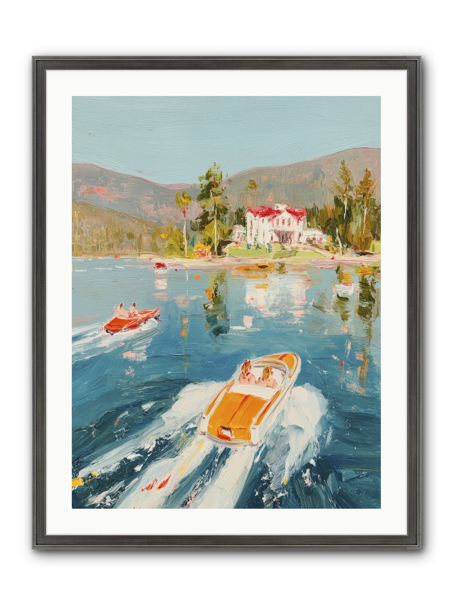 Golden Reflection Framed Print - Slimwoods Black/Silver 24x32