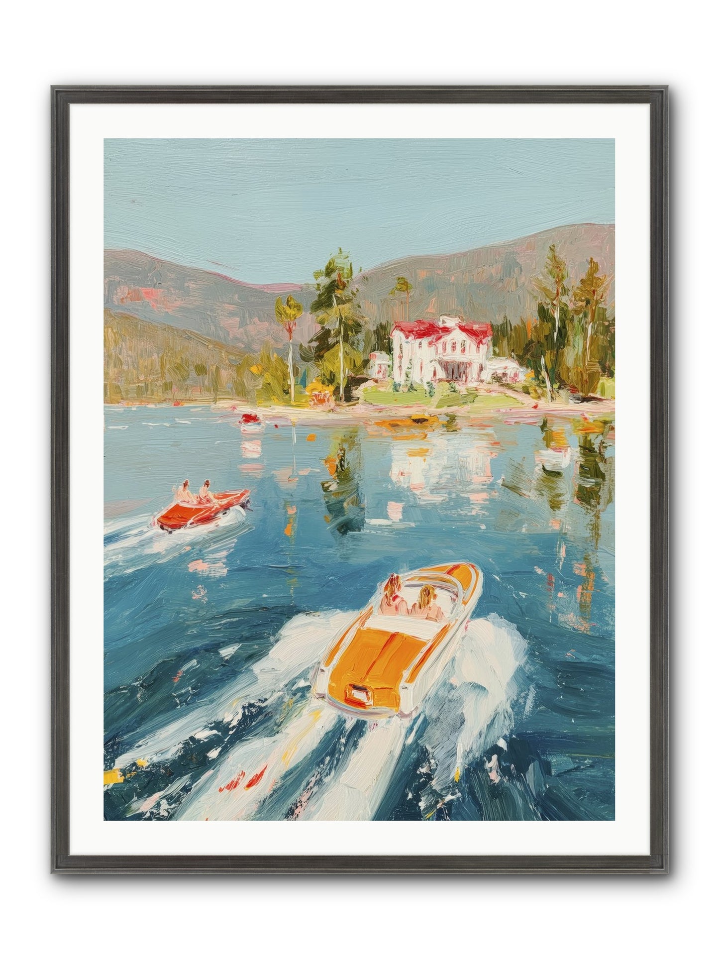 Golden Reflection Framed Print - Slimwoods Black/Silver 30x40