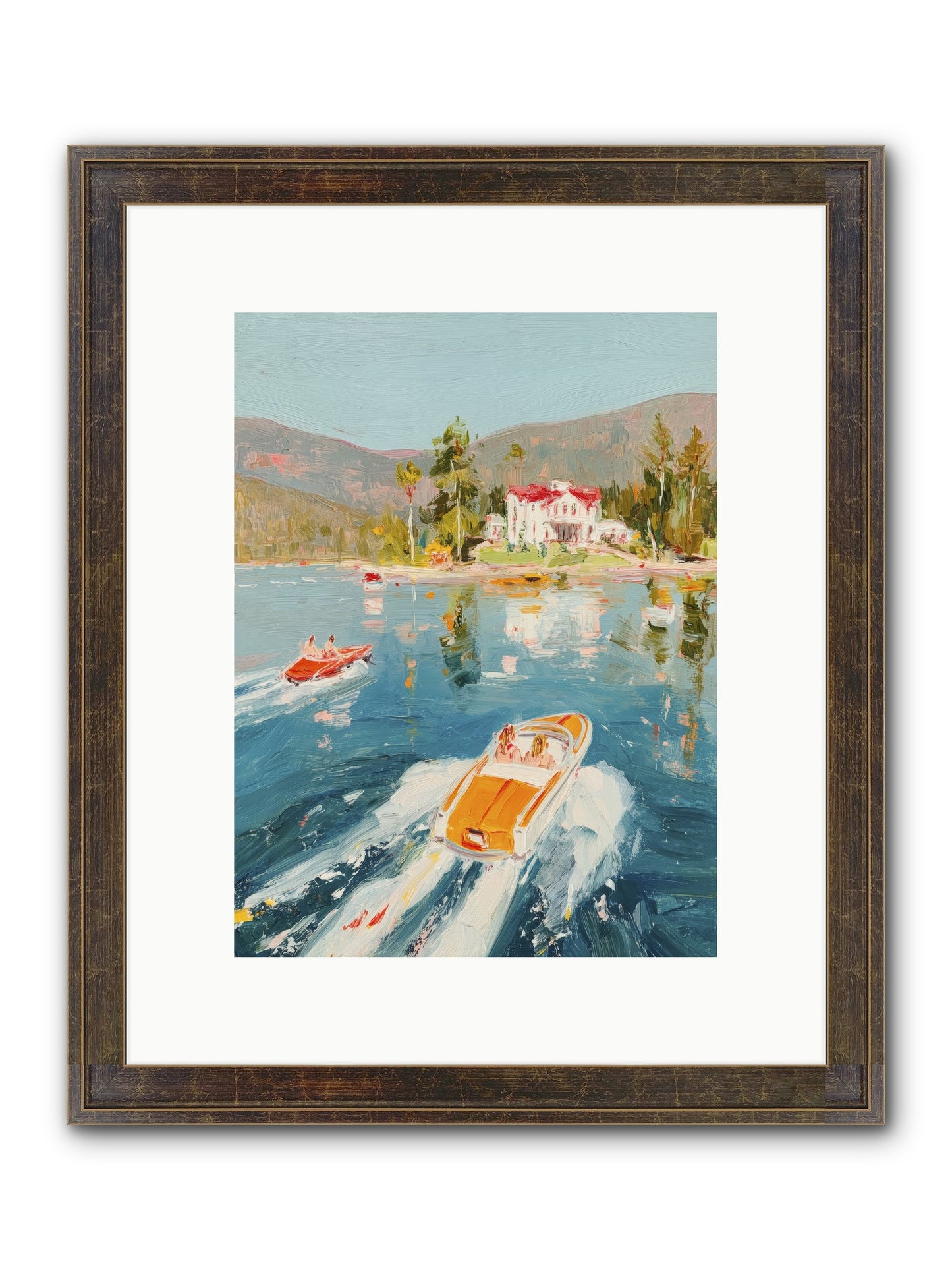 Golden Reflection Framed Print - Slimwoods Black/Gold 9x12
