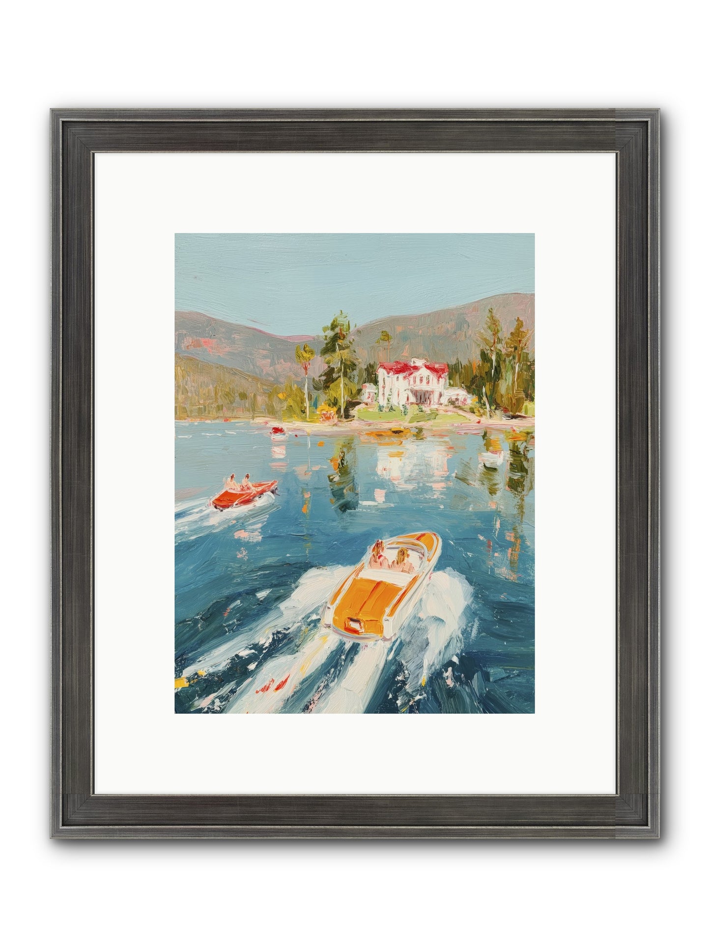 Golden Reflection Framed Print - Slimwoods Black/Silver 9x12
