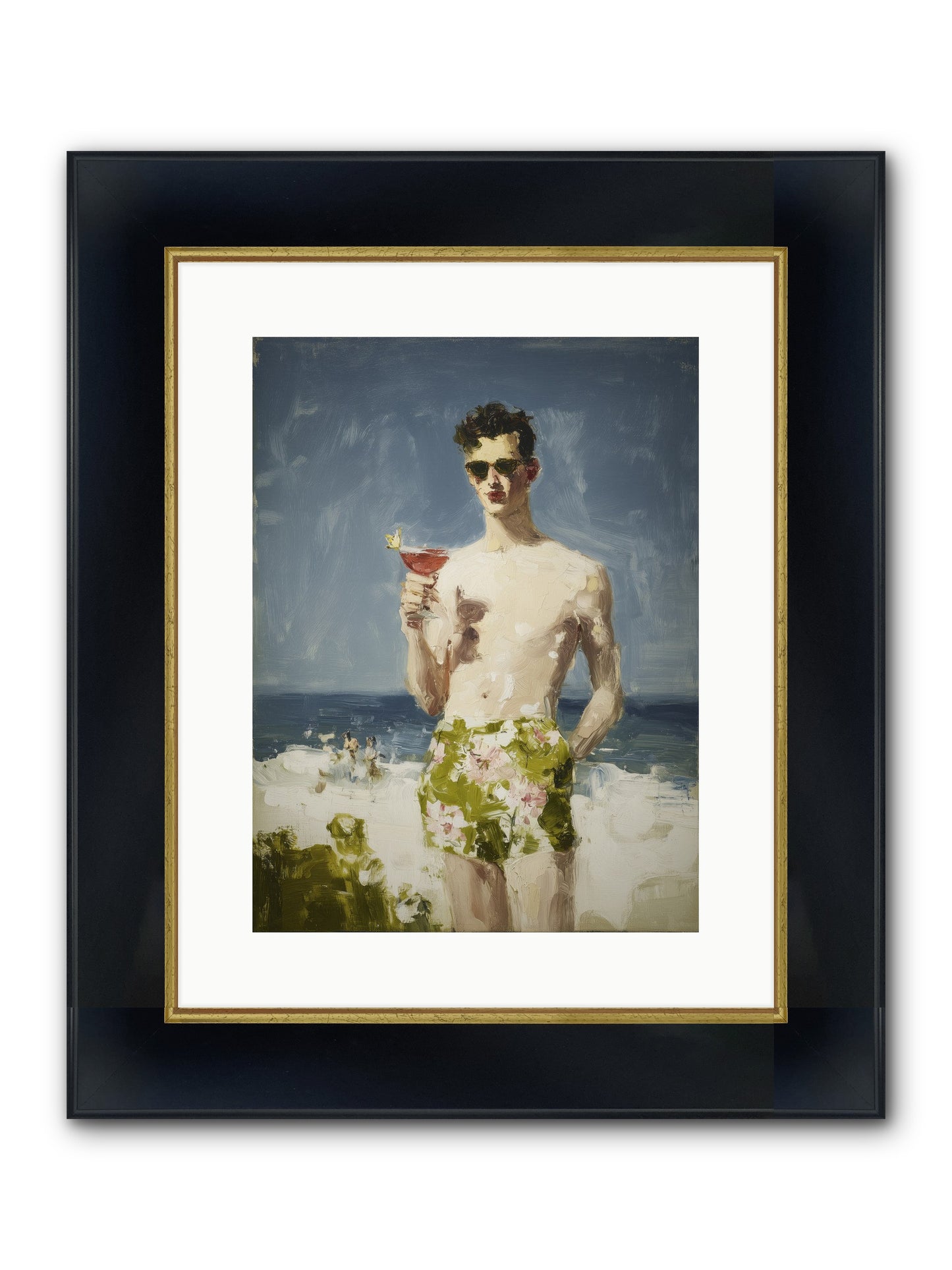 Golden Wishes Framed Print - Wide Black w/Gold 12x16