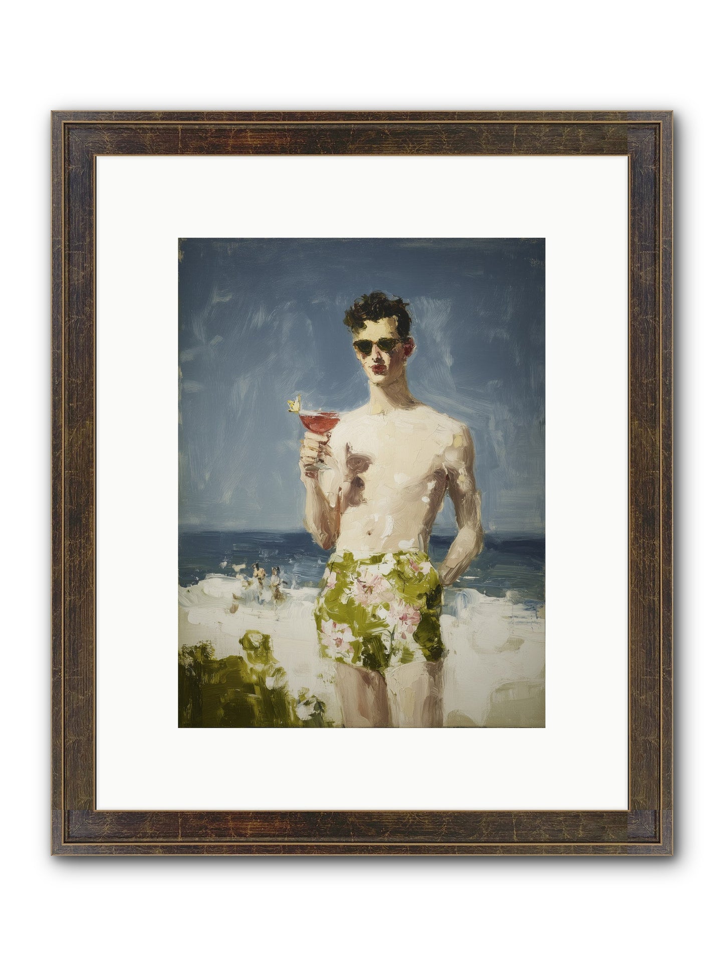 Golden Wishes Framed Print - Slimwoods Black/Gold 9x12