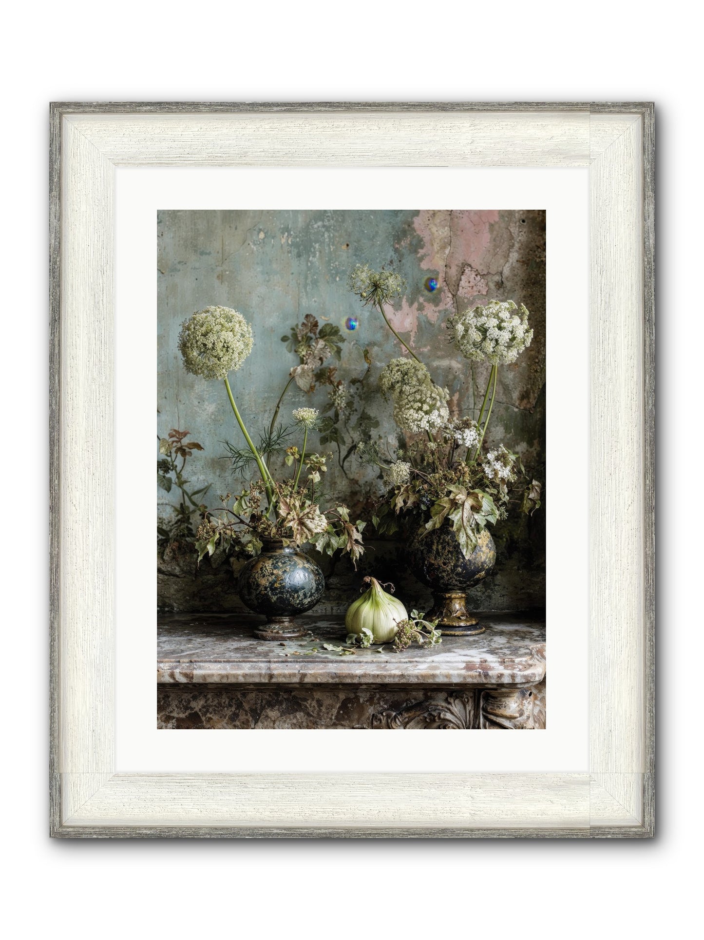 Goldfade Framed Print - Driftwood White 18x24
