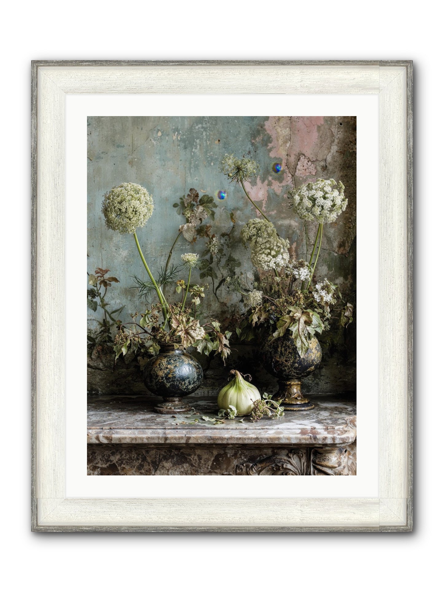 Goldfade Framed Print - Driftwood White 24x32
