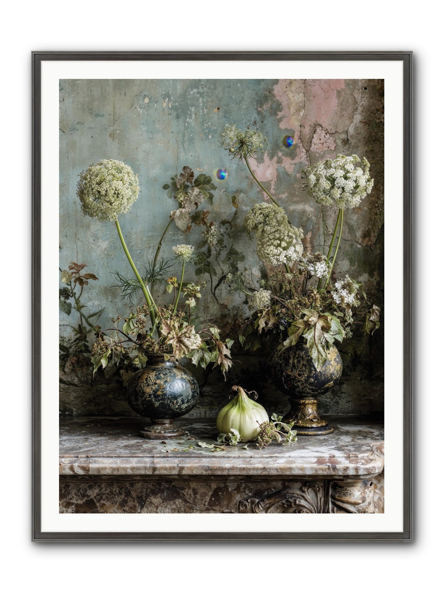 Goldfade Framed Print - Slimwoods Black/Silver 36x48