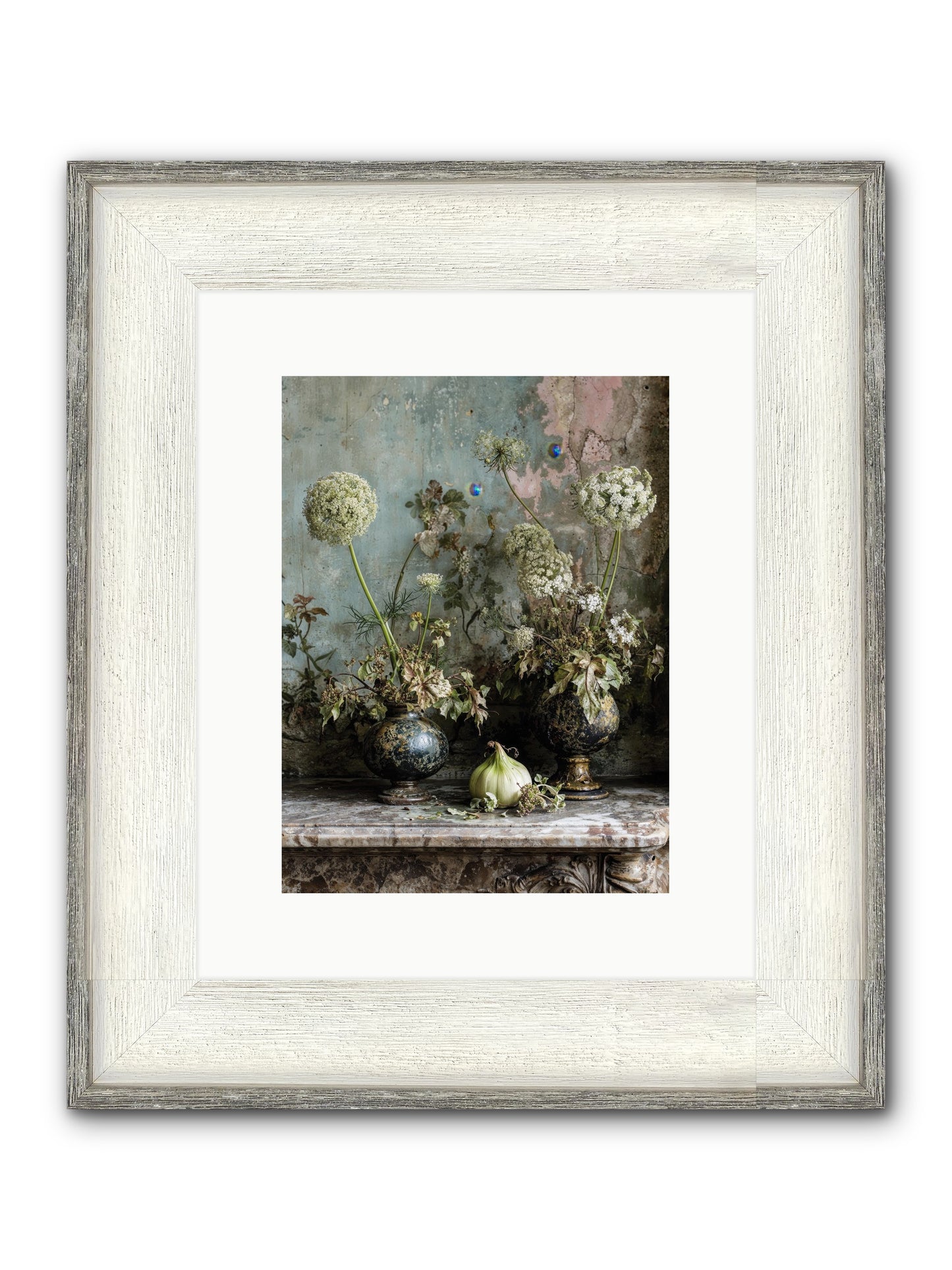 Goldfade Framed Print - Driftwood White 9x12