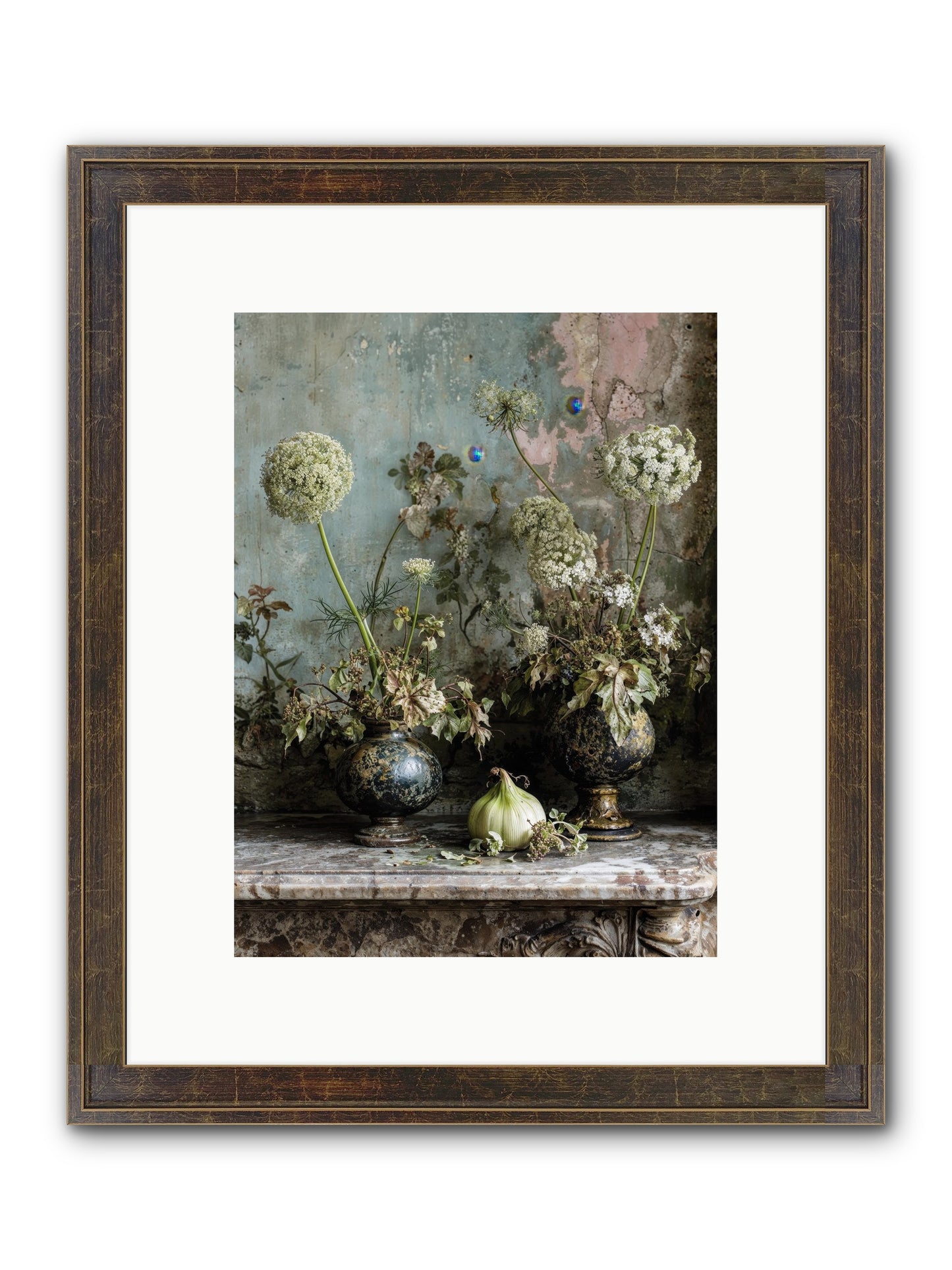 Goldfade Framed Print - Slimwoods Black/Gold 9x12