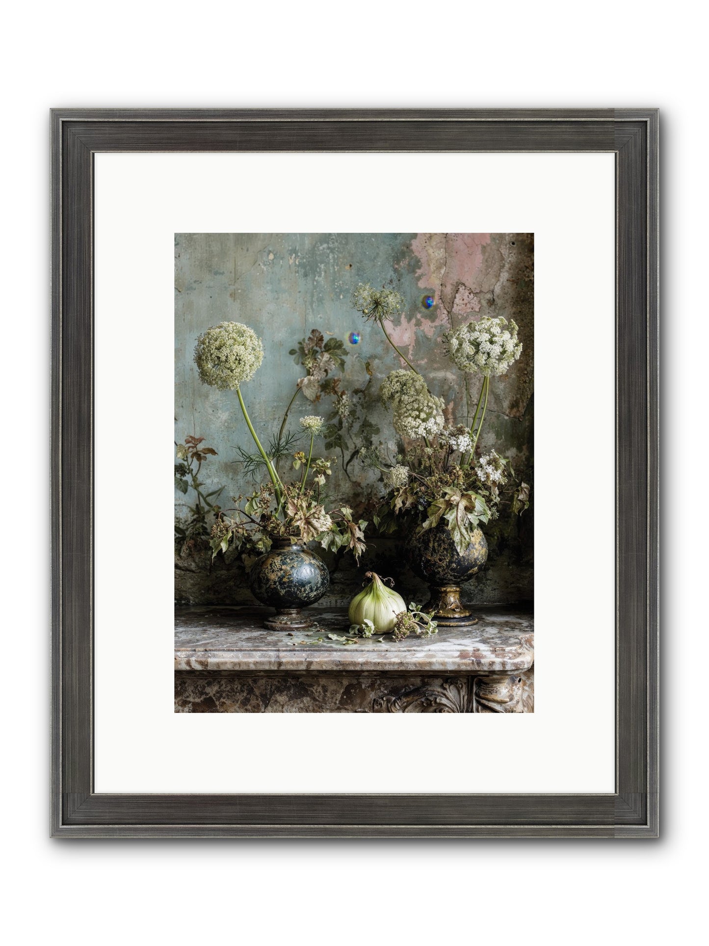 Goldfade Framed Print - Slimwoods Black/Silver 9x12