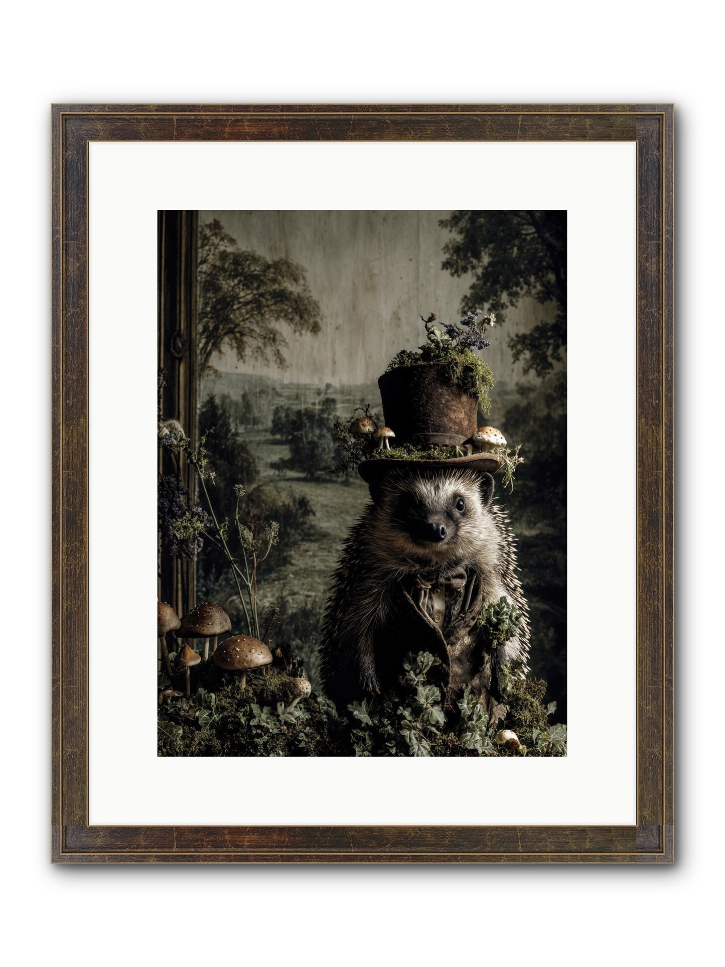 Goldfinch Framed Print - Slimwoods Black/Gold 12x16