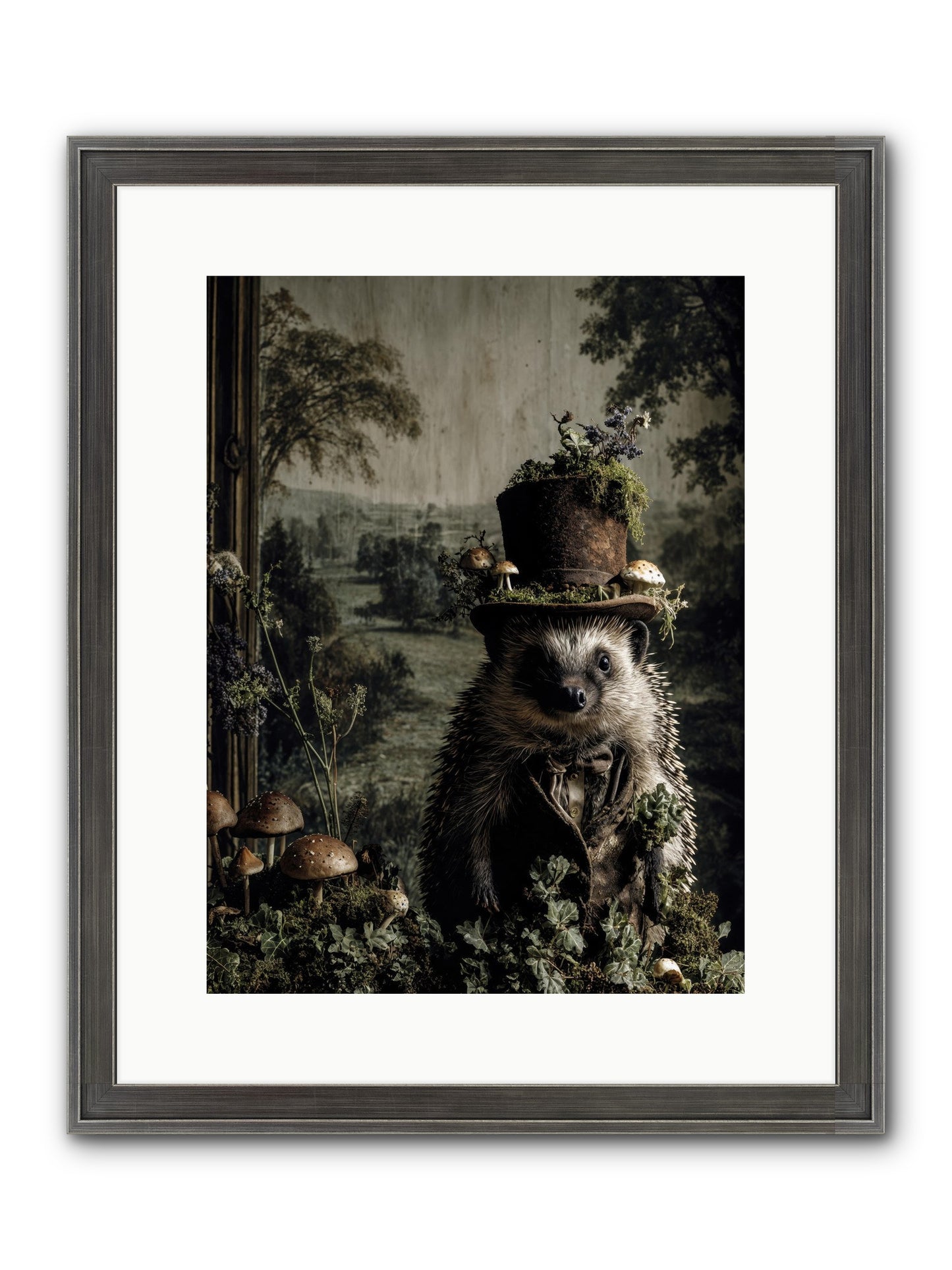 Goldfinch Framed Print - Slimwoods Black/Silver 12x16
