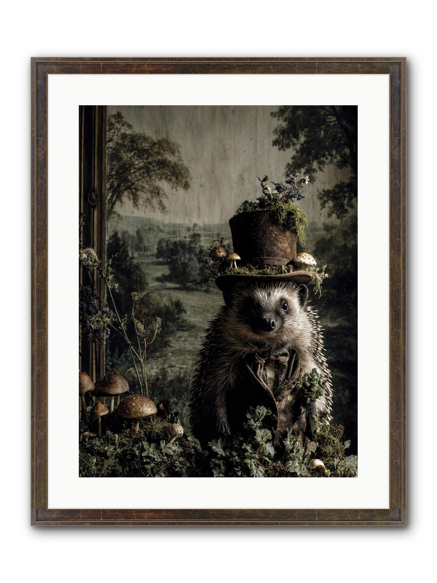 Goldfinch Framed Print - Slimwoods Black/Gold 18x24