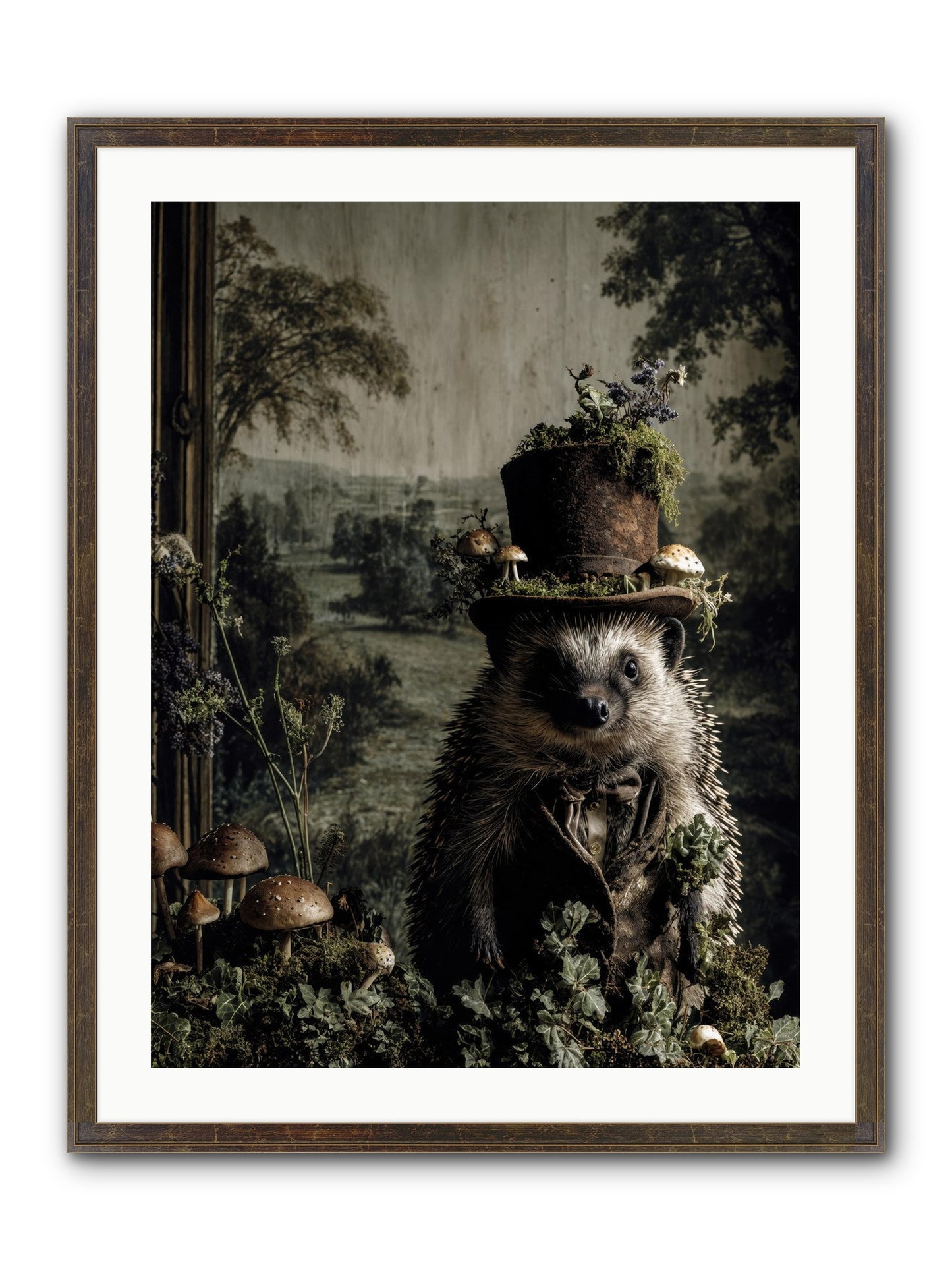 Goldfinch Framed Print - Slimwoods Black/Gold 24x32