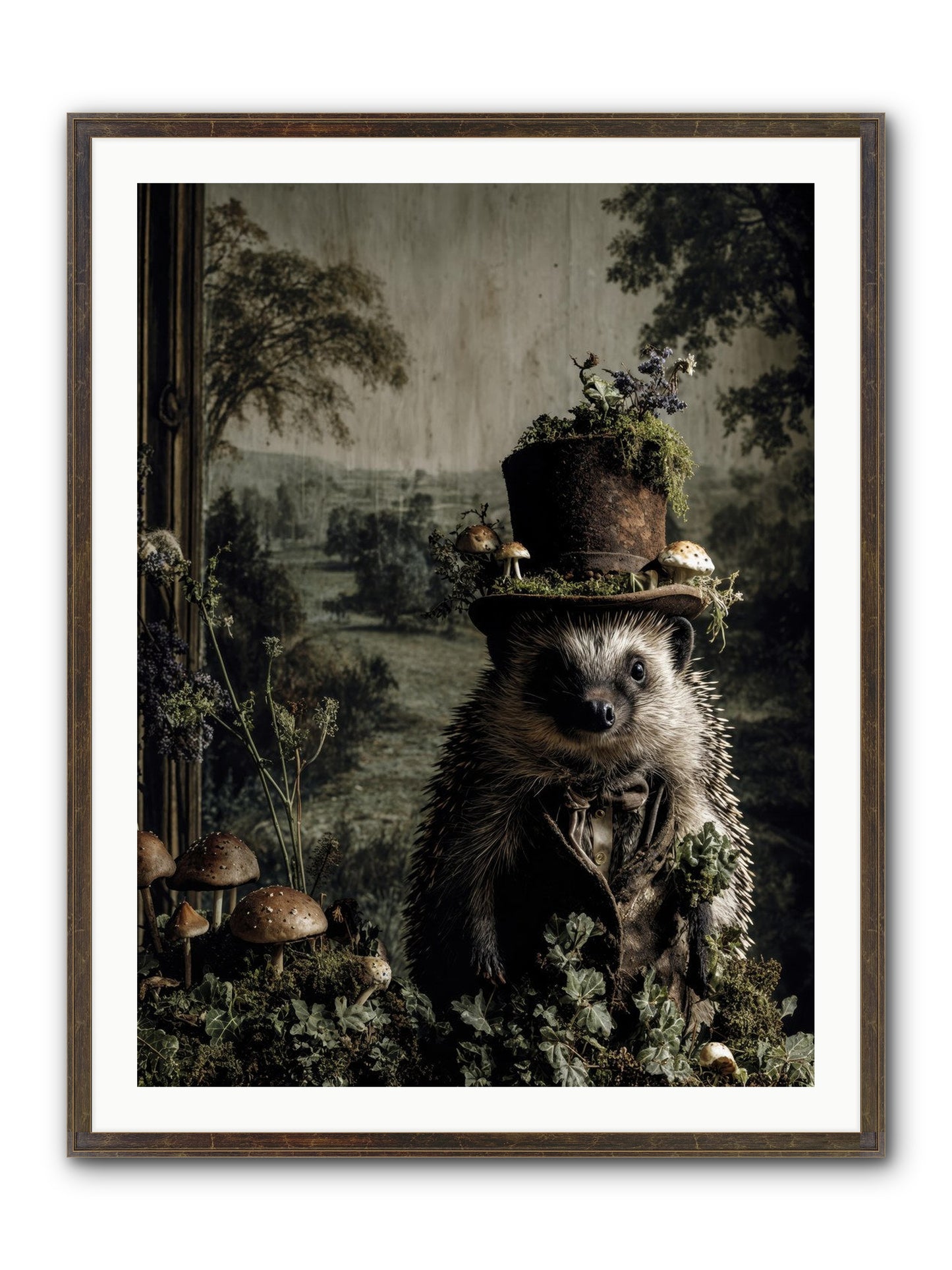 Goldfinch Framed Print - Slimwoods Black/Gold 30x40