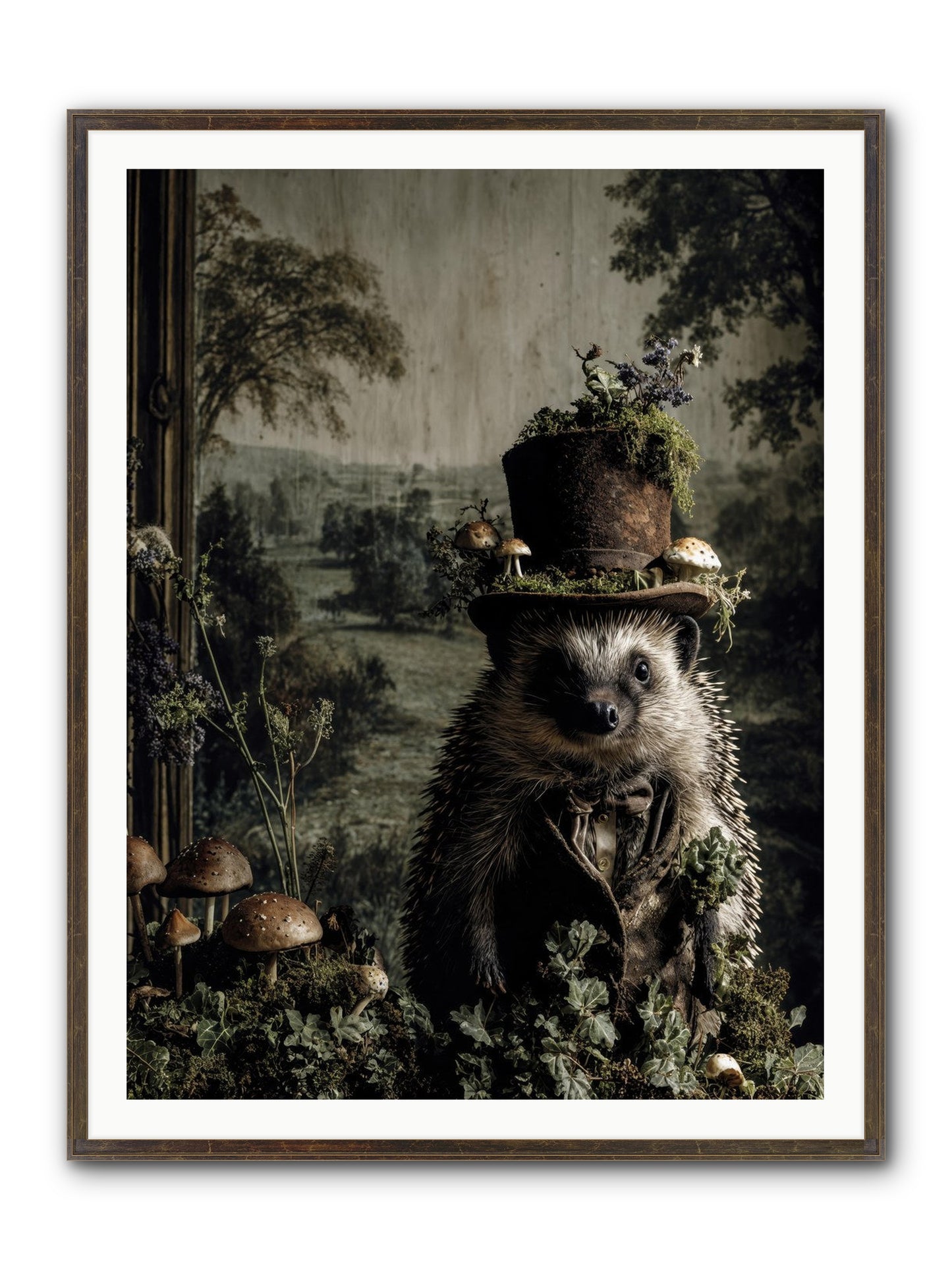 Goldfinch Framed Print - Slimwoods Black/Gold 36x48