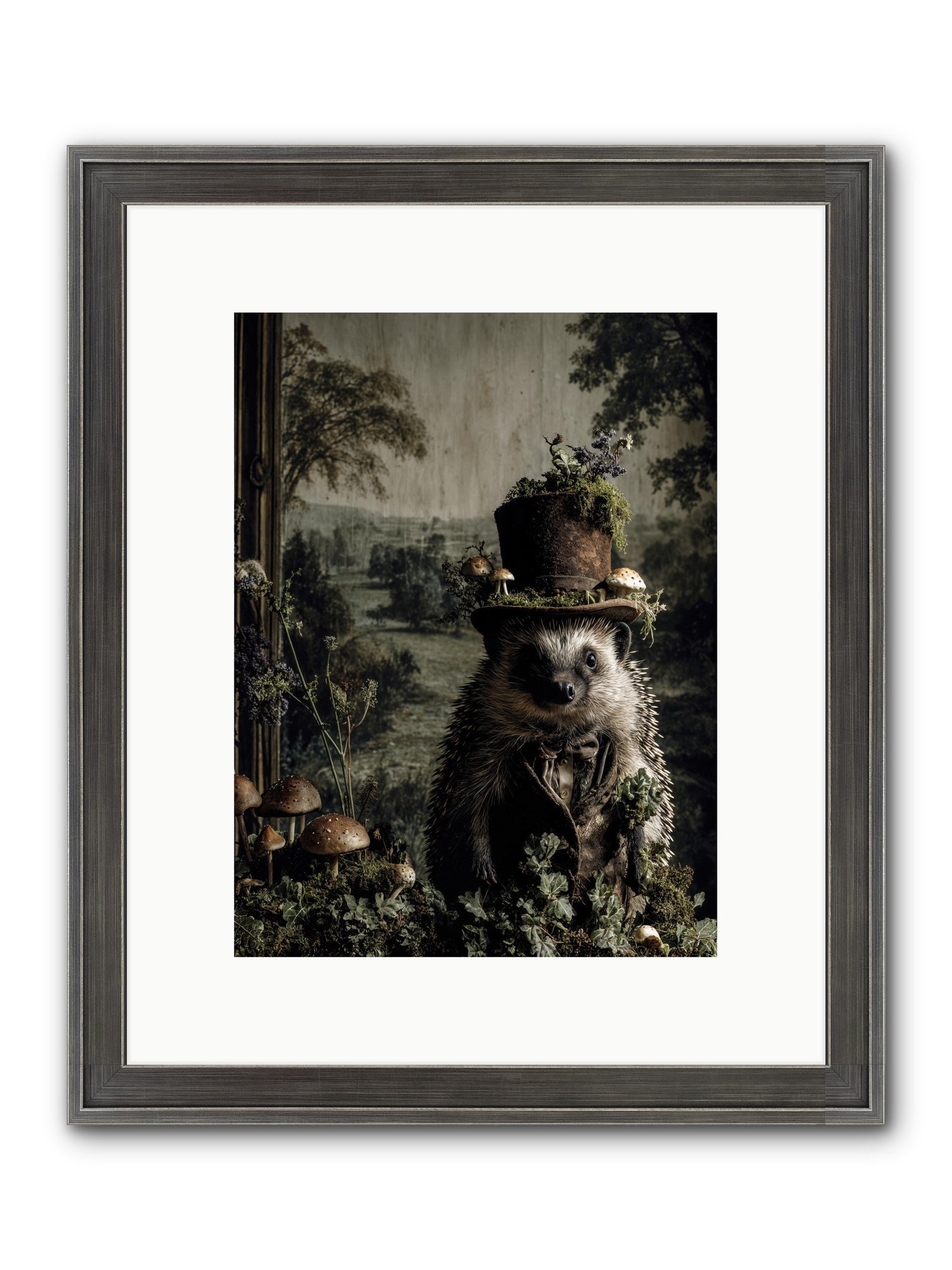 Goldfinch Framed Print - Slimwoods Black/Silver 9x12