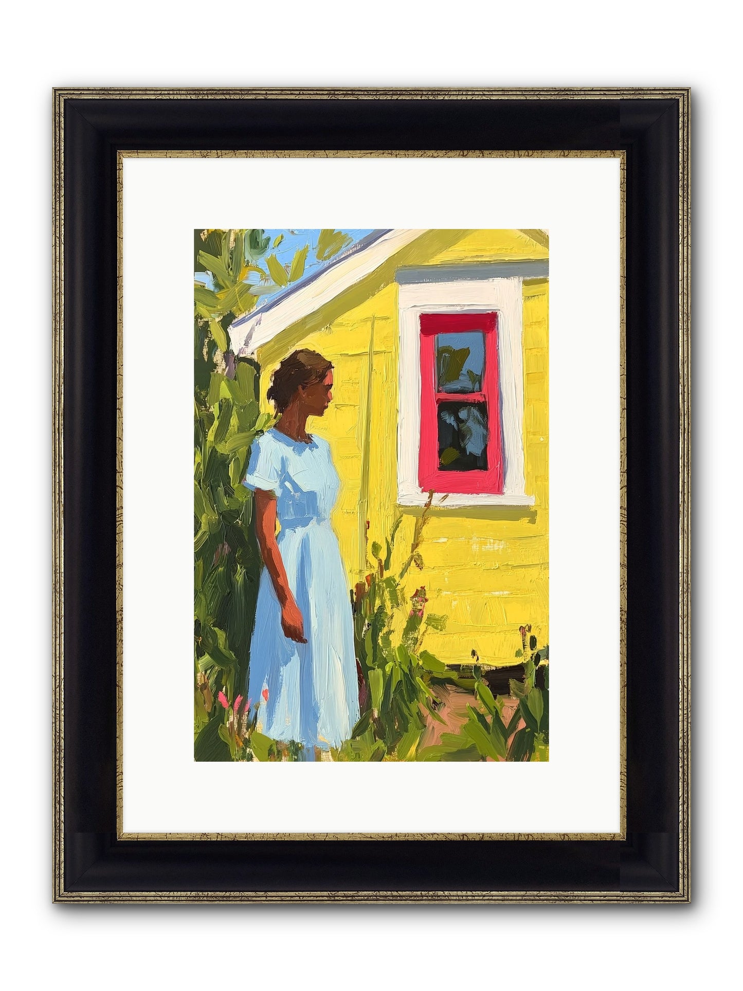 Goldfinch's Maritime Manor Framed Print - Black & Gold 10x15