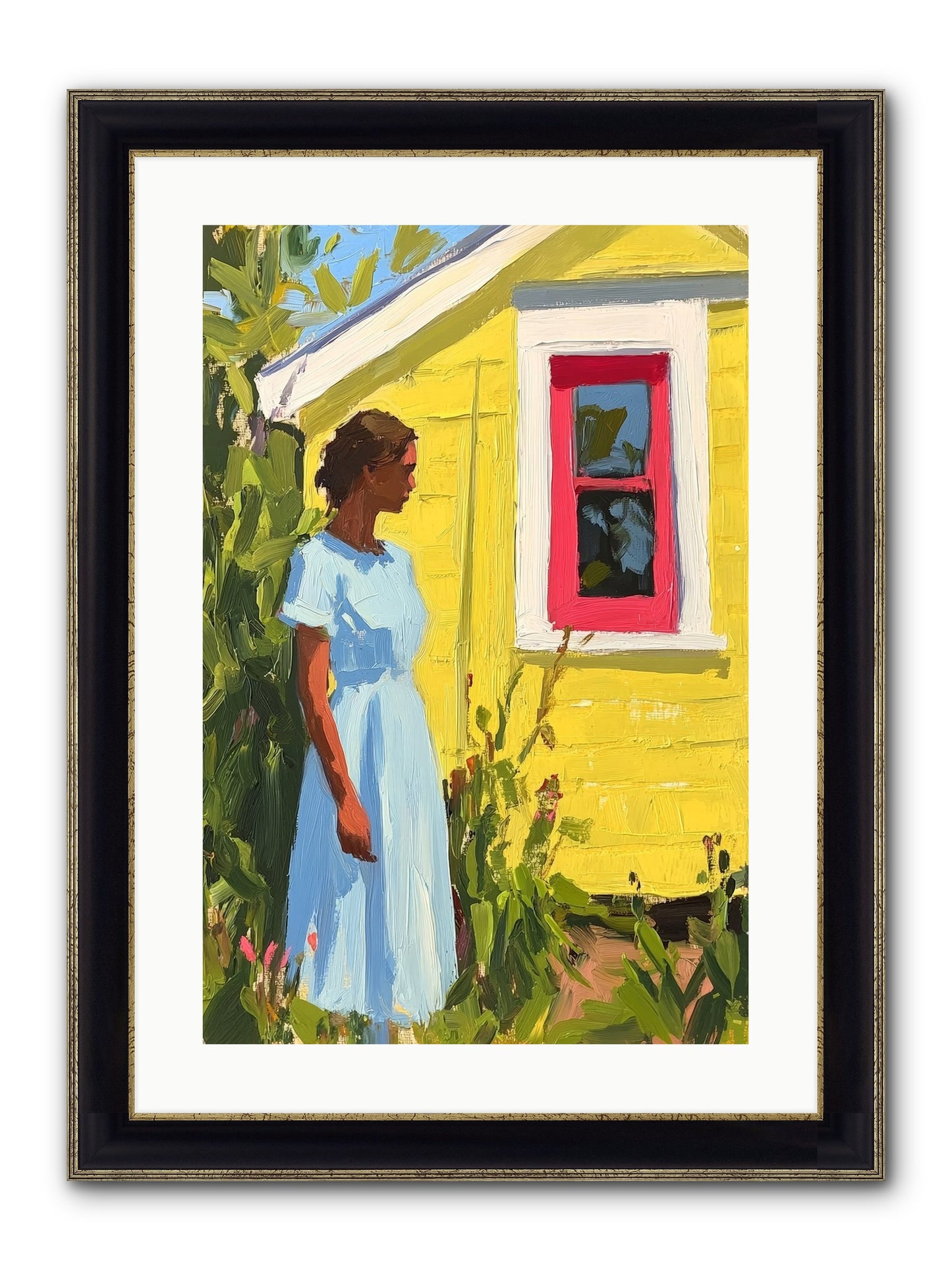 Goldfinch's Maritime Manor Framed Print - Black & Gold 16x24