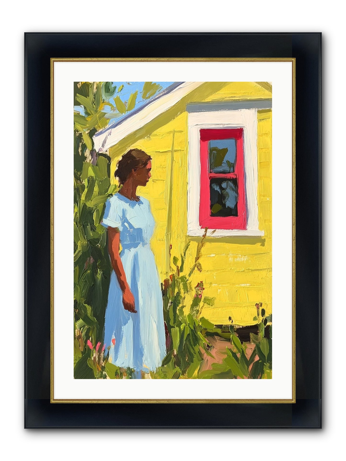 Goldfinch's Maritime Manor Framed Print - Wide Black w/Gold 20x30