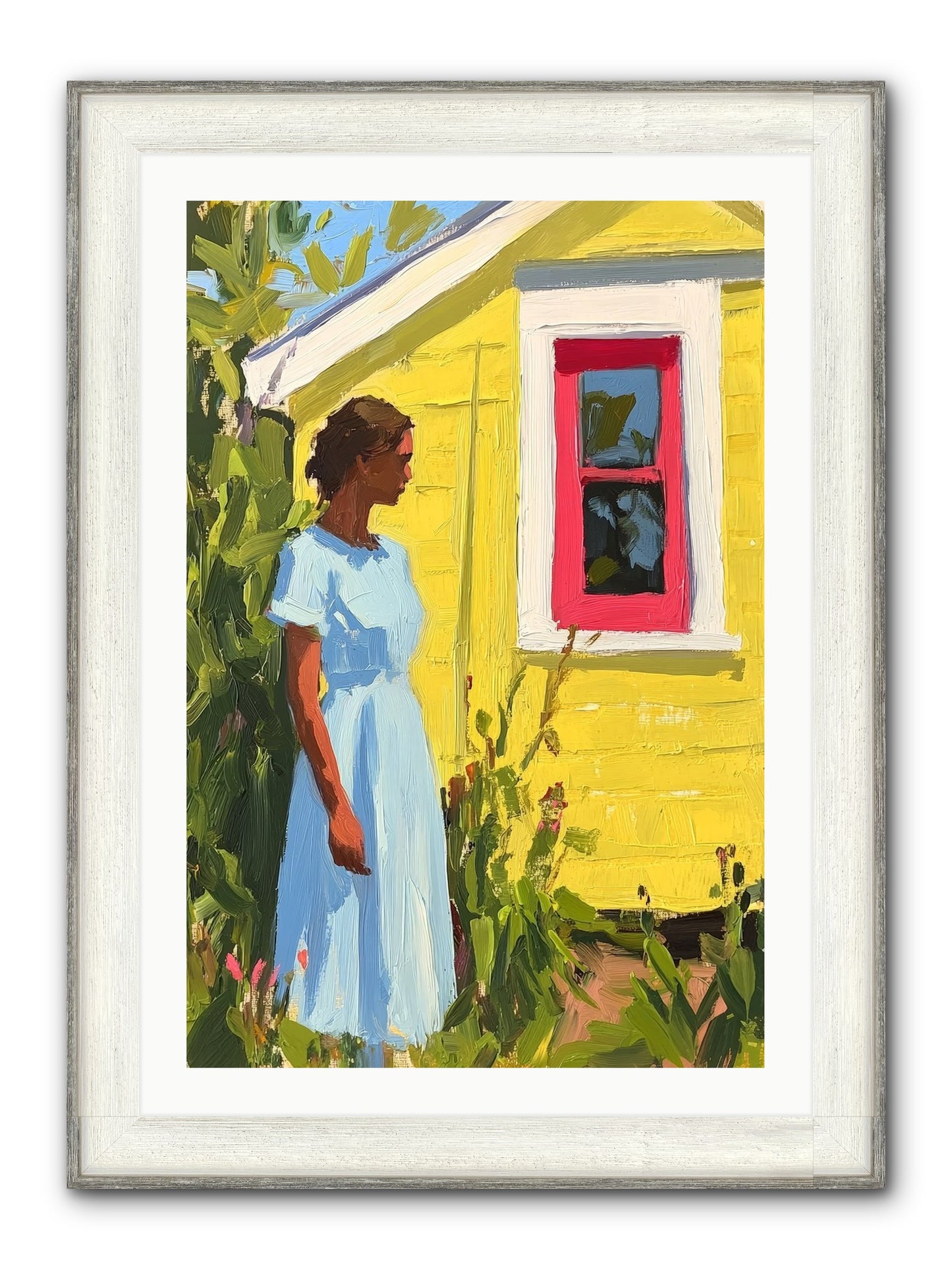 Goldfinch's Maritime Manor Framed Print - Driftwood White 24x36