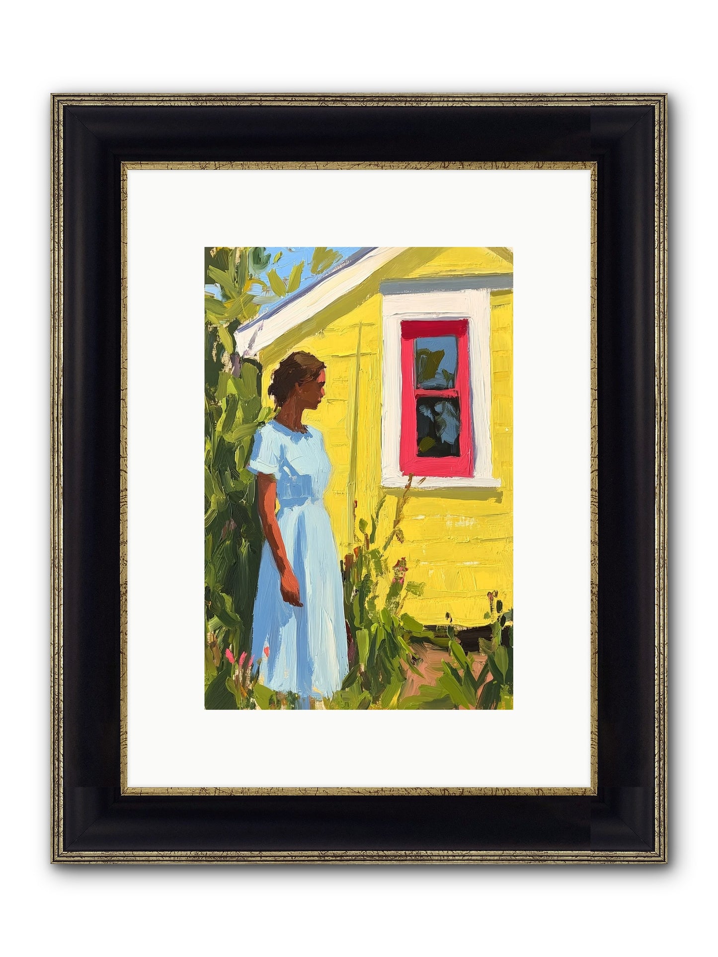 Goldfinch's Maritime Manor Framed Print - Black & Gold 8x12
