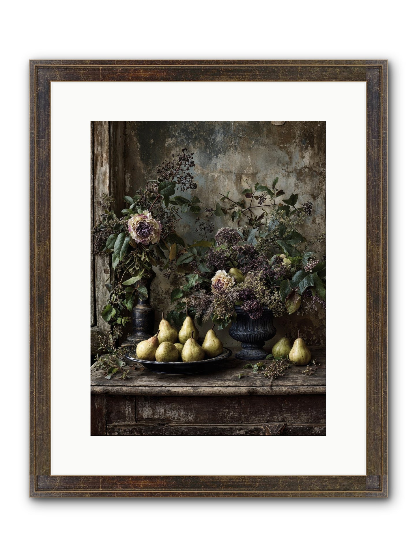 Goldlit Framed Print - Slimwoods Black/Gold 12x16