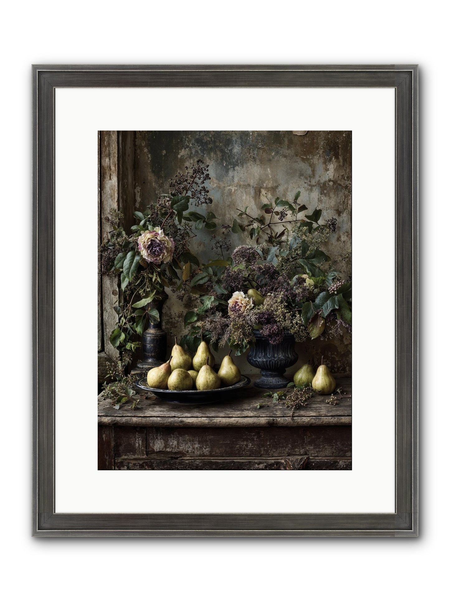 Goldlit Framed Print - Slimwoods Black/Silver 12x16