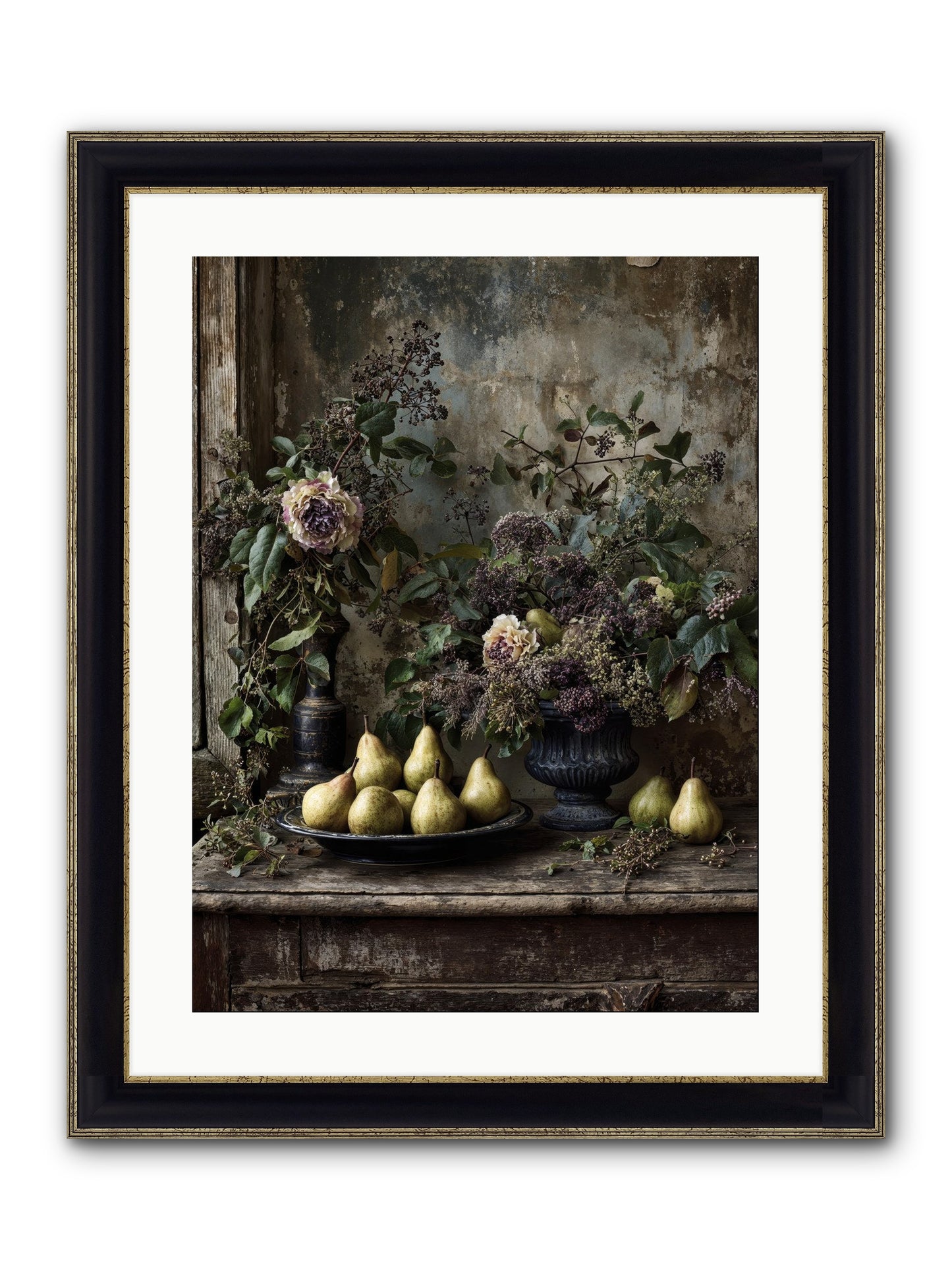 Goldlit Framed Print - Black & Gold 18x24