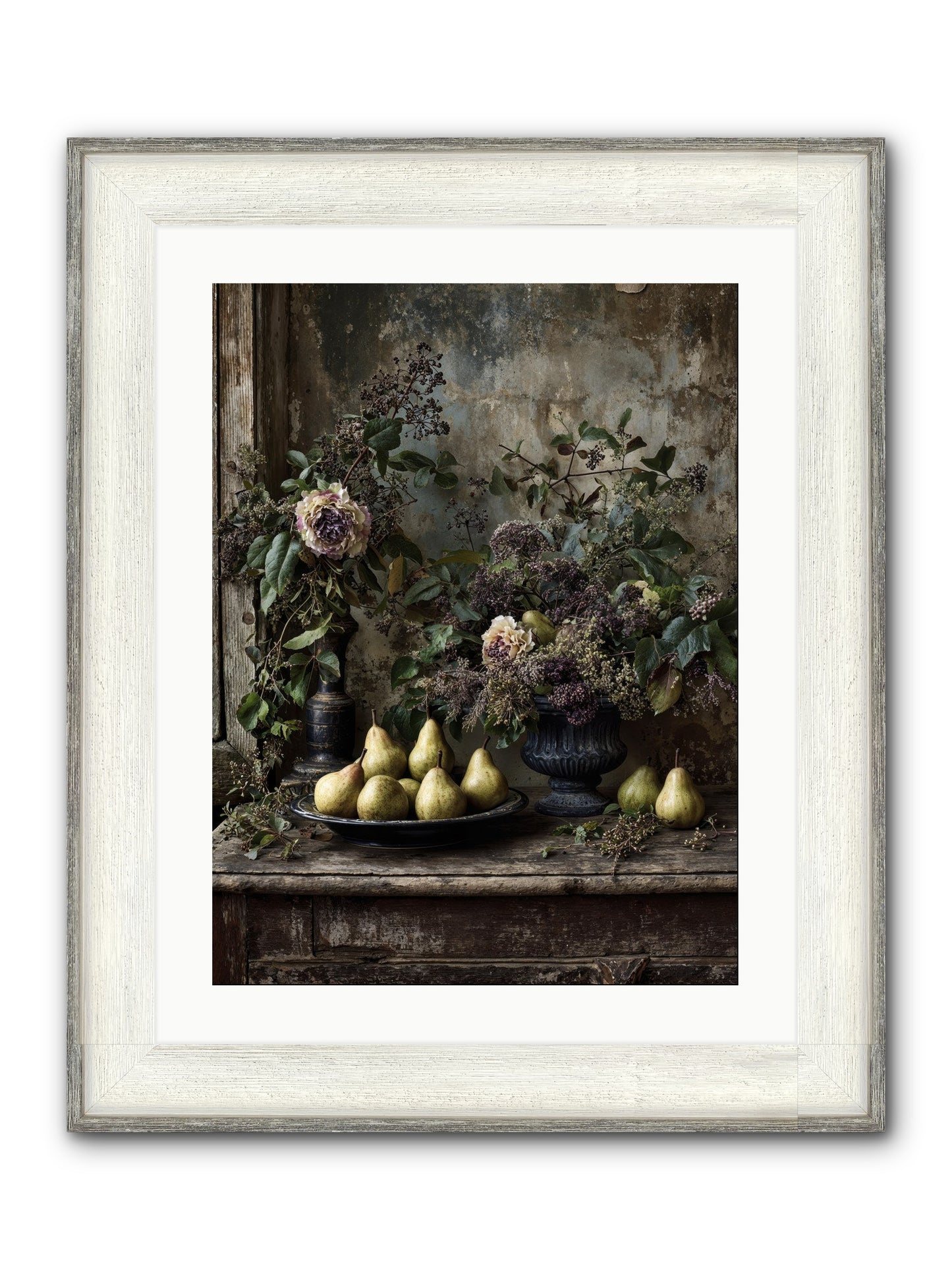 Goldlit Framed Print - Driftwood White 18x24