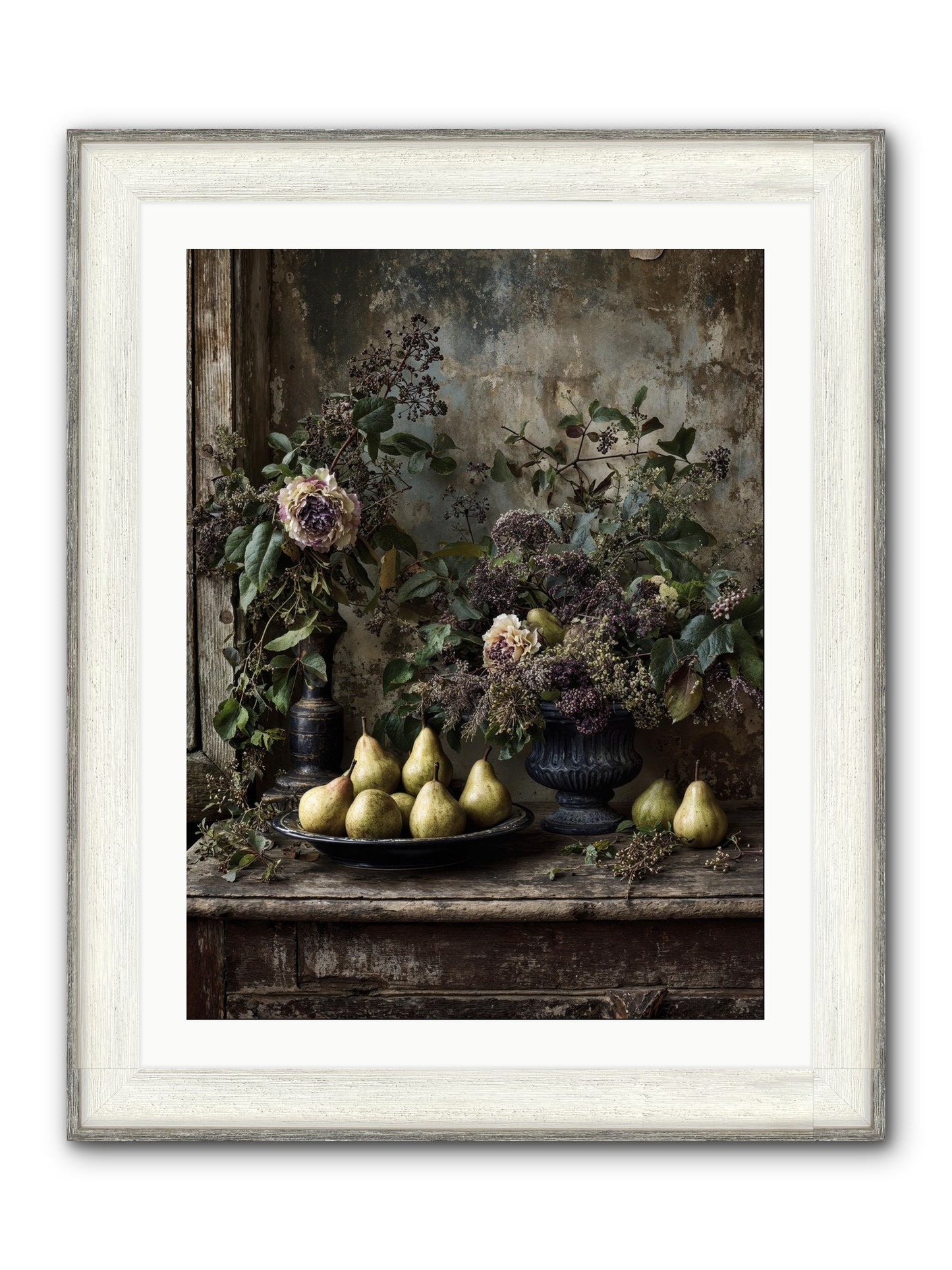 Goldlit Framed Print - Driftwood White 24x32